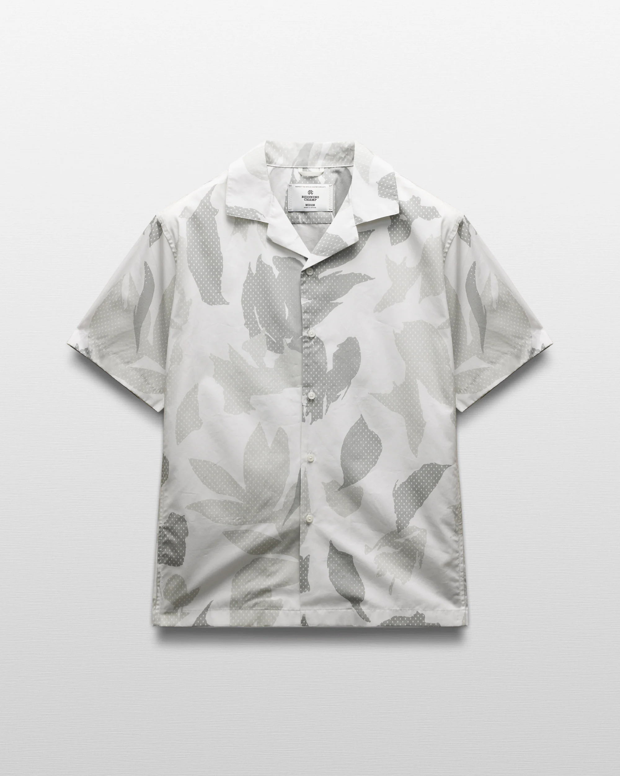 Cotton Poplin Botanical Relaxed Camp Shirt