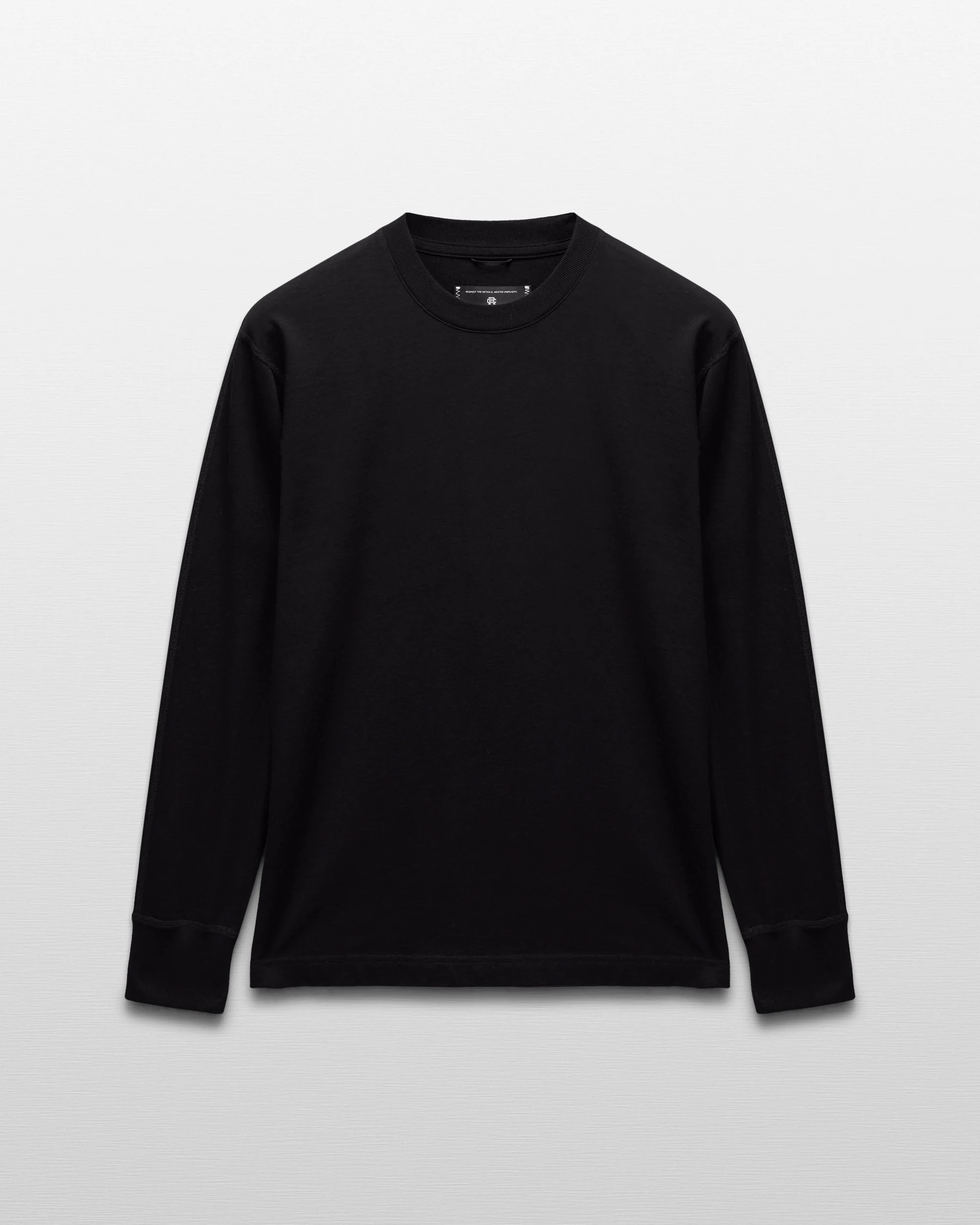 Kyoto Black Midweight Jersey Classic Long Sleeve
