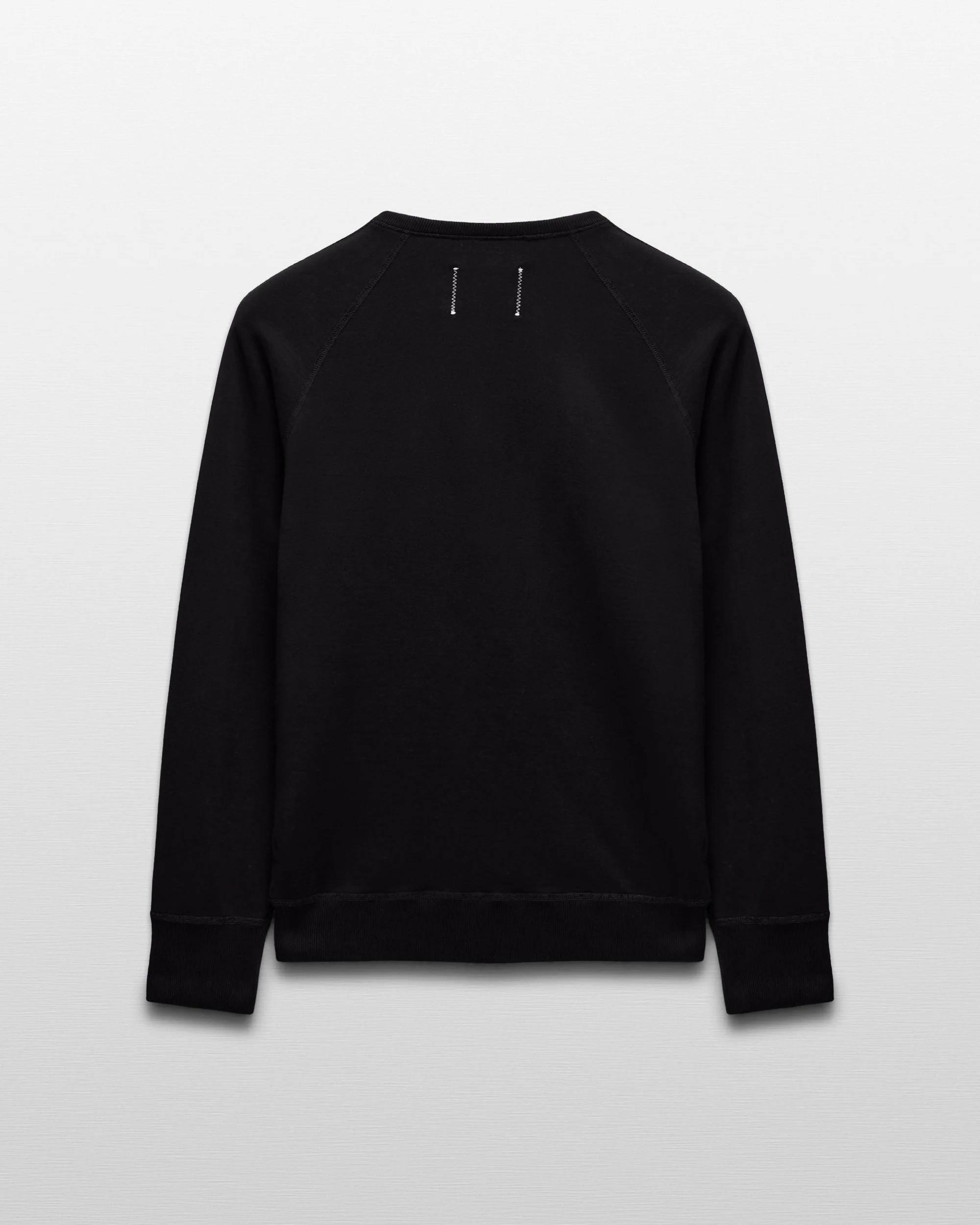 Kyoto Black Midweight Terry Classic Crewneck