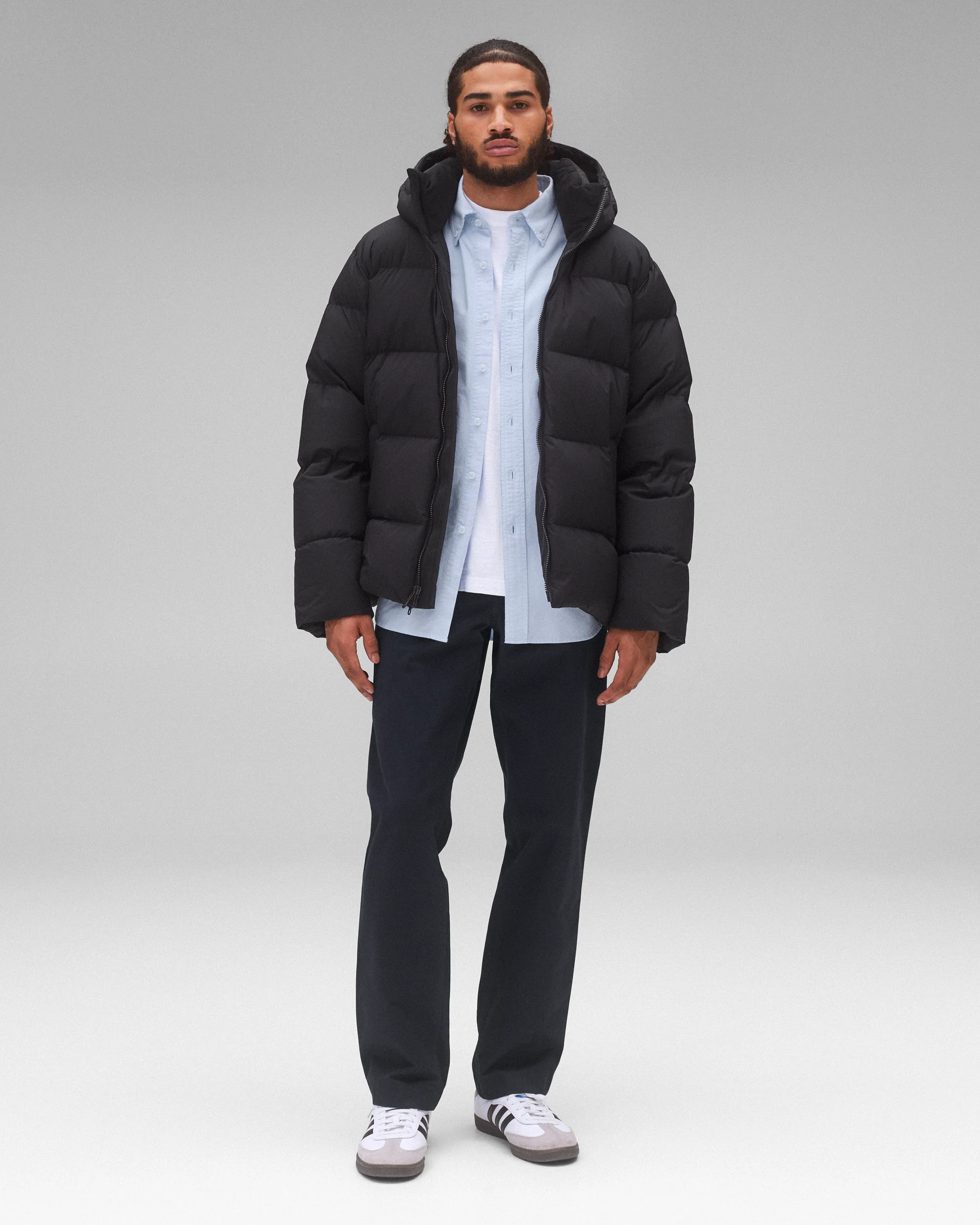 Matte Ripstop Franchise Hooded Down Jacket