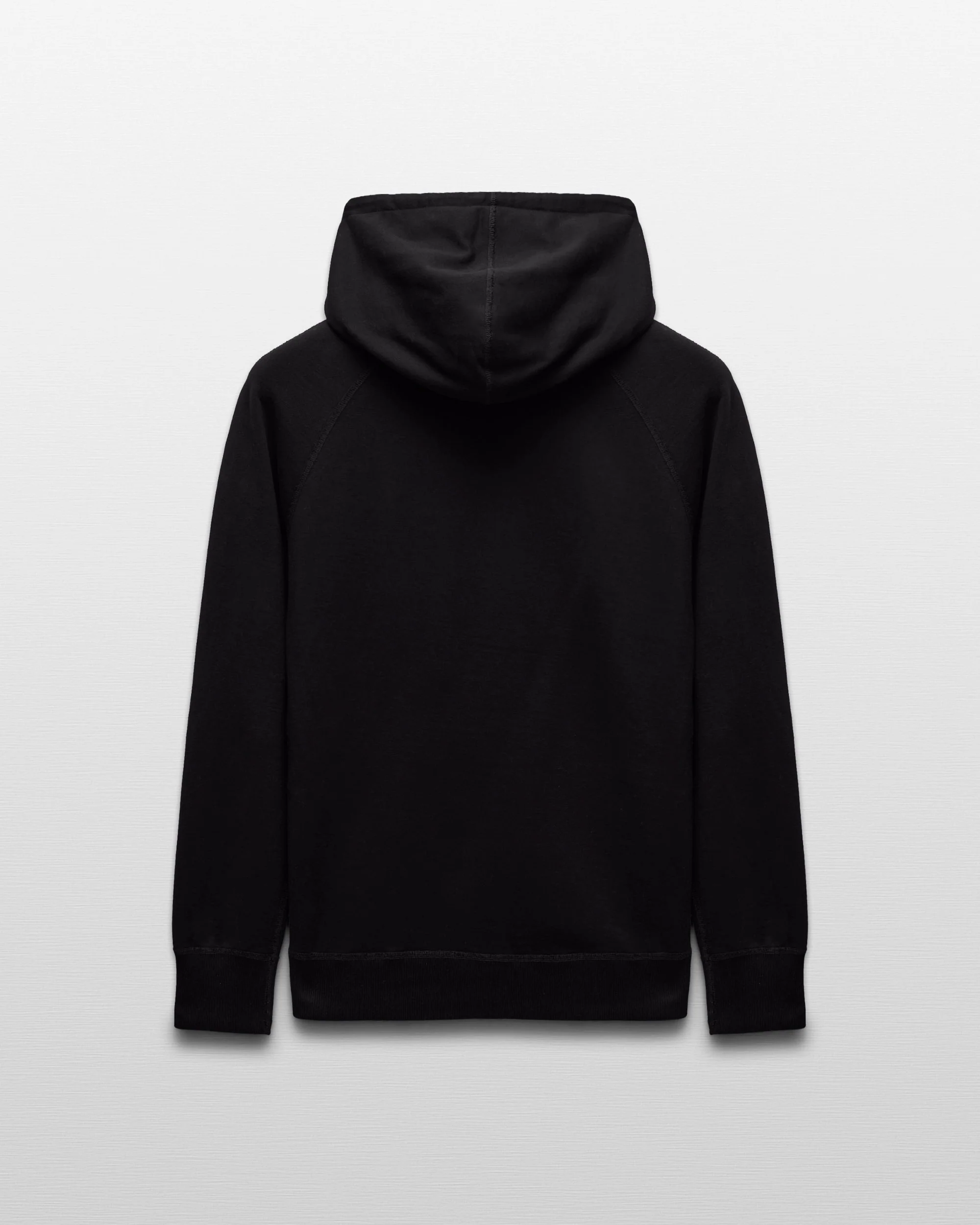 Kyoto Black Midweight Terry Slim Hoodie
