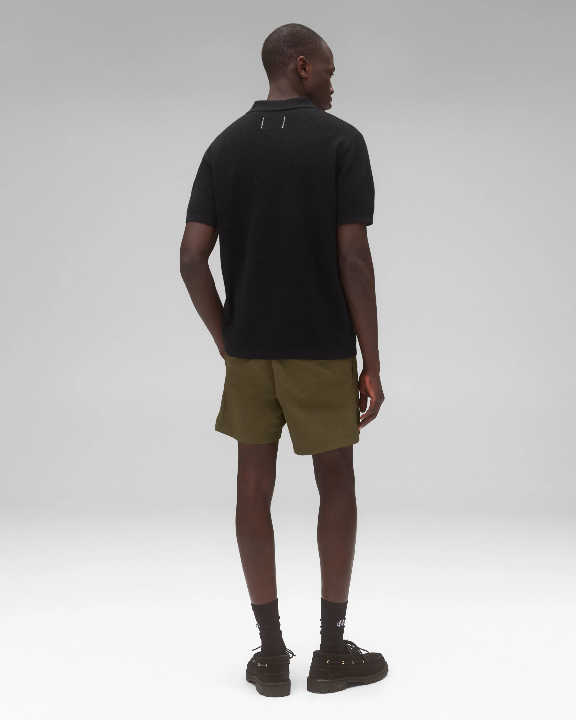 Textured Nylon Deck Slim Swim Short 4.5