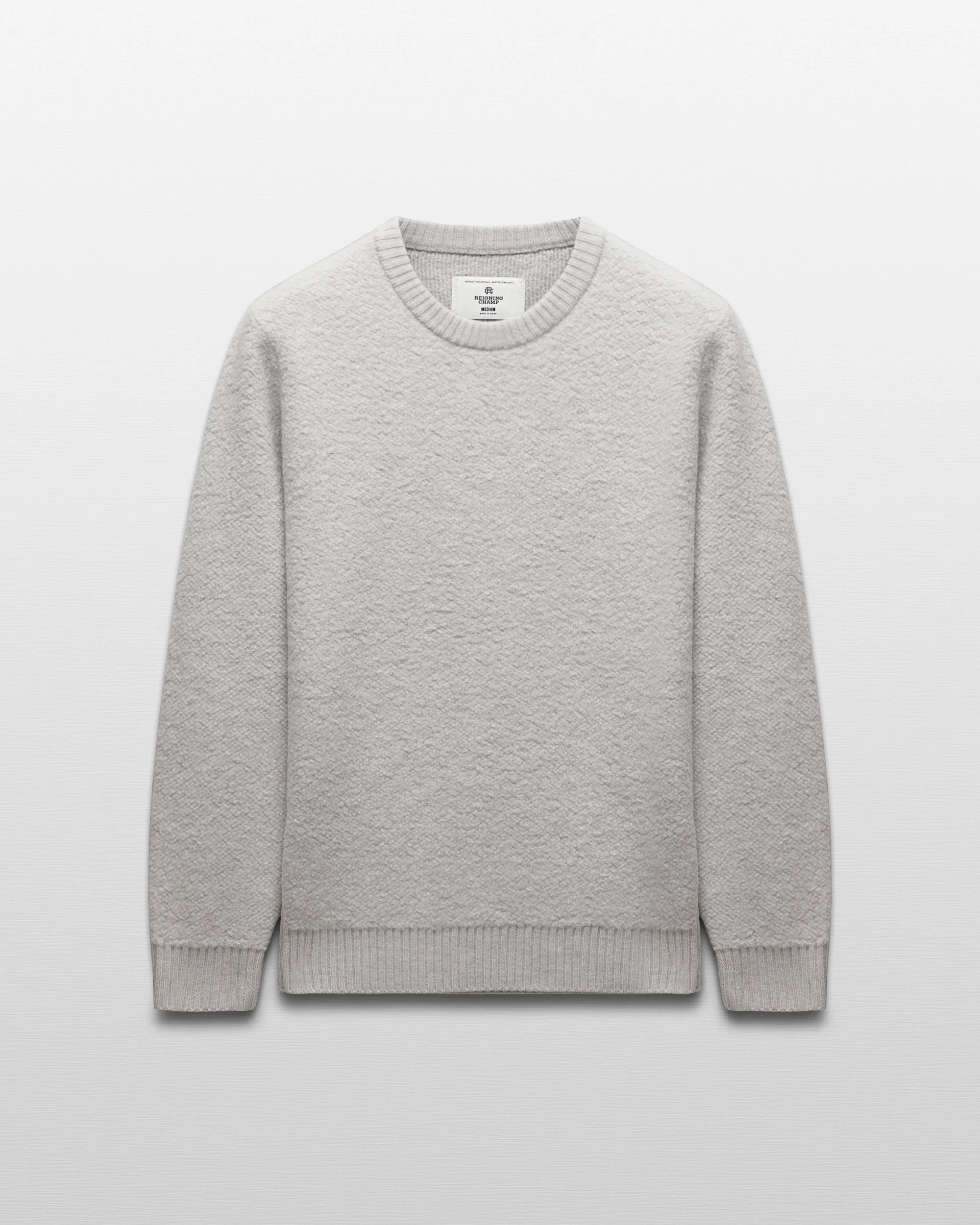 Textured Boucle Turf Crewneck