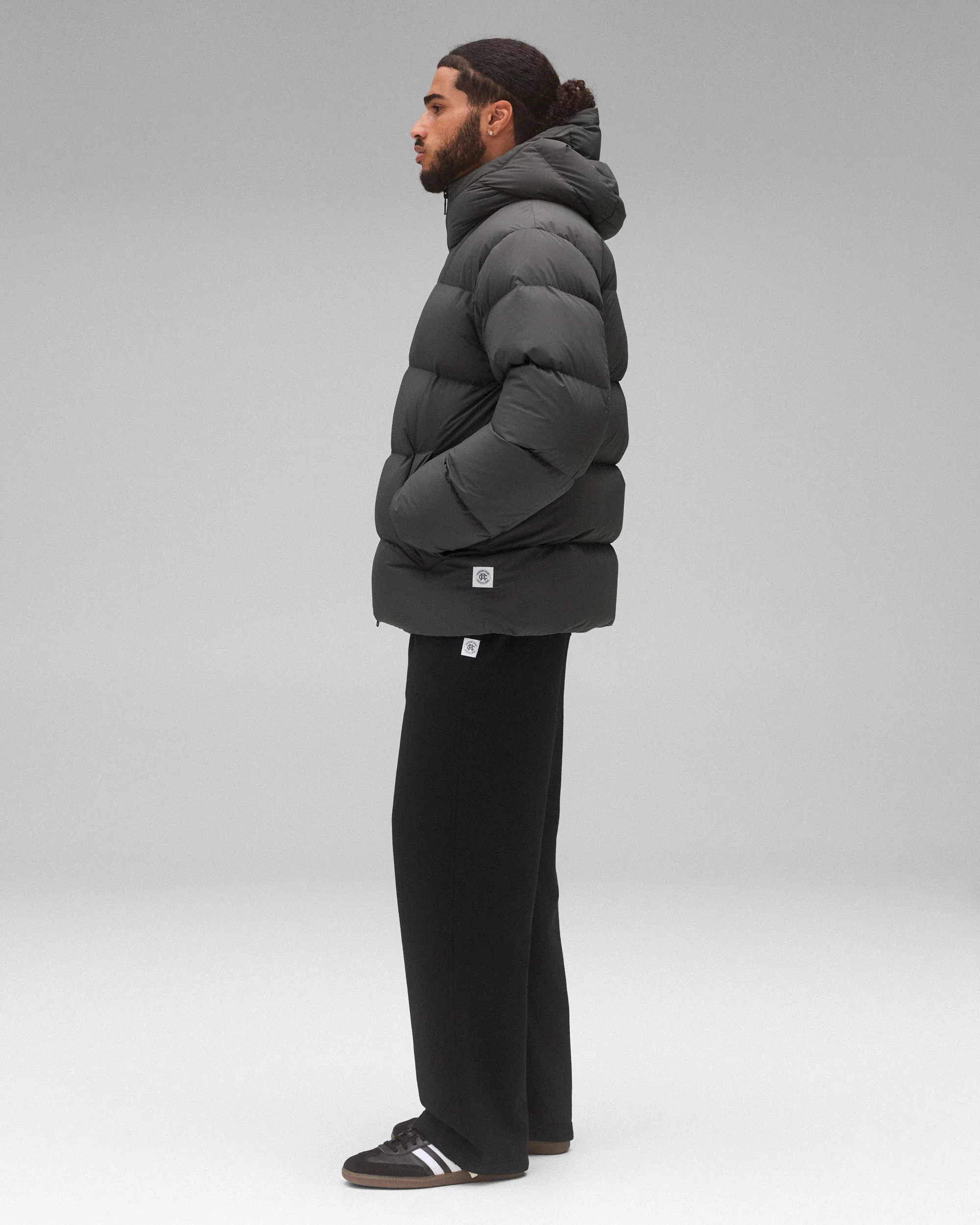 Matte Ripstop Franchise Hooded Down Jacket