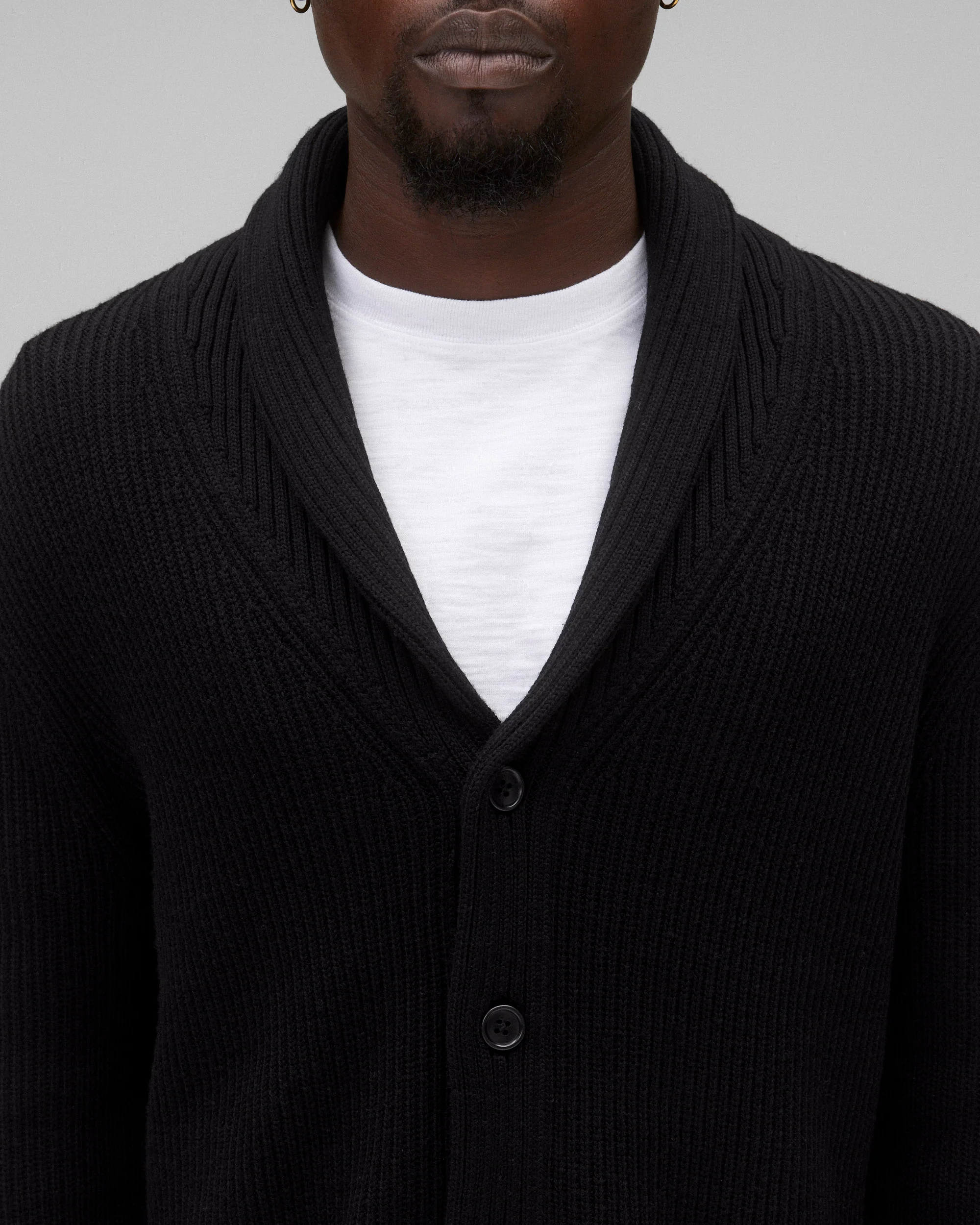 Merino Rib Vinnie Shawl Cardigan