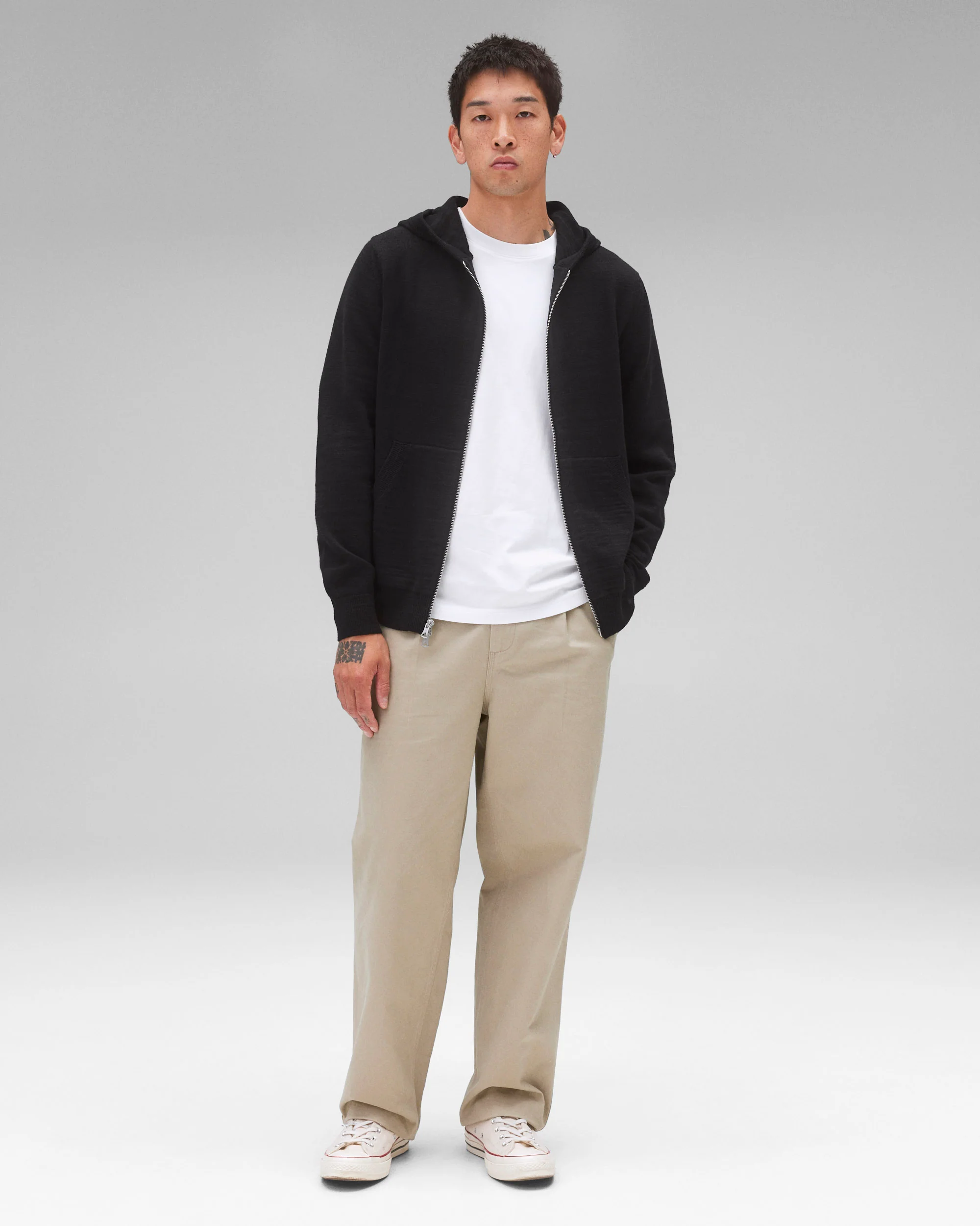 Cotton Slub Laurel Zip Hoodie