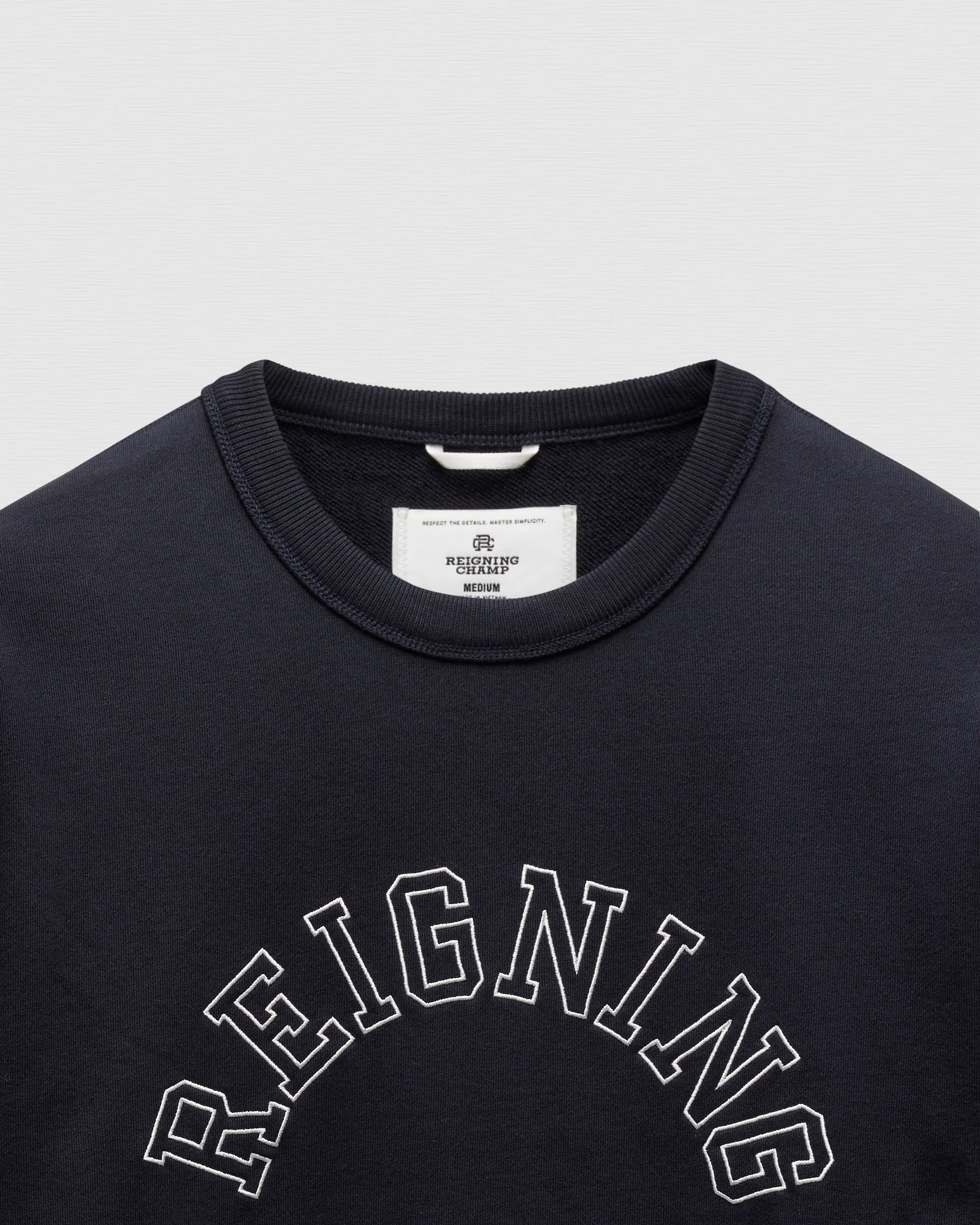 Midweight Terry Arch Logo Standard Crewneck