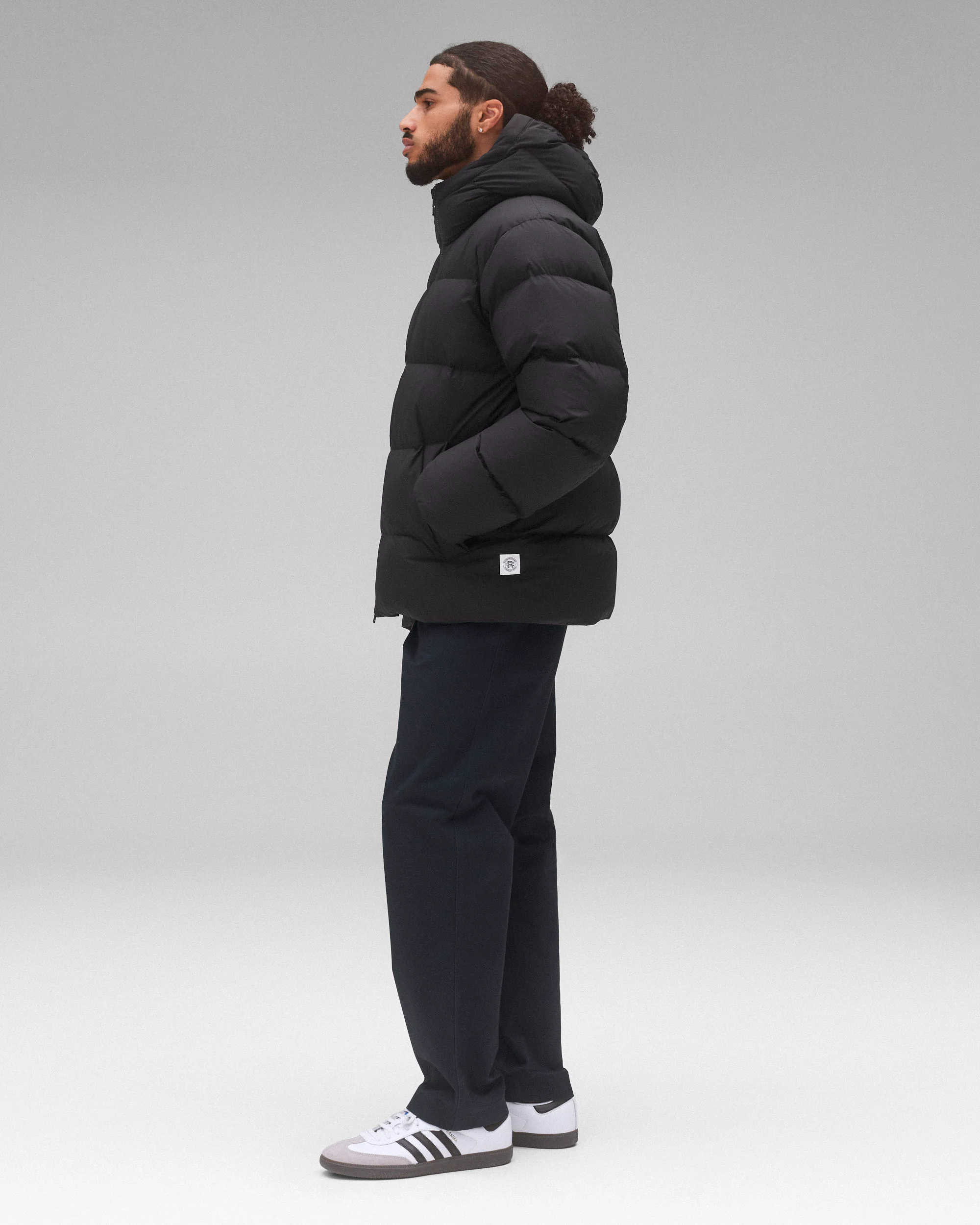 Matte Ripstop Franchise Hooded Down Jacket