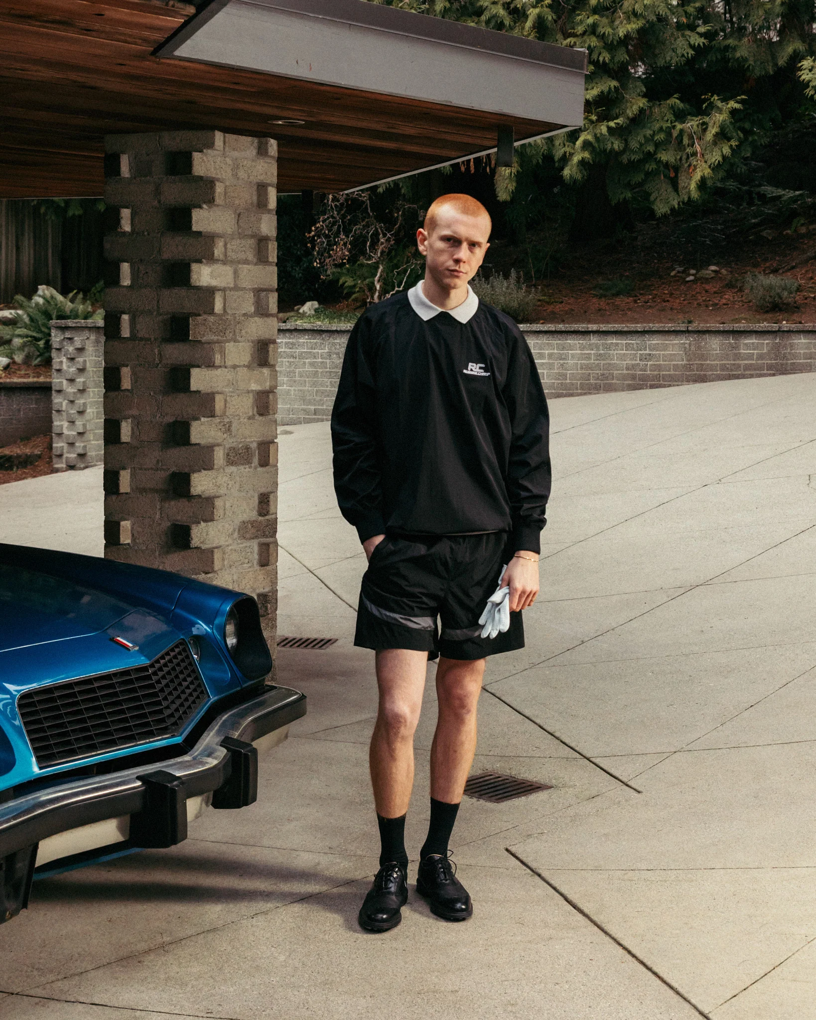 Crinkle Nylon Radar Standard Crewneck