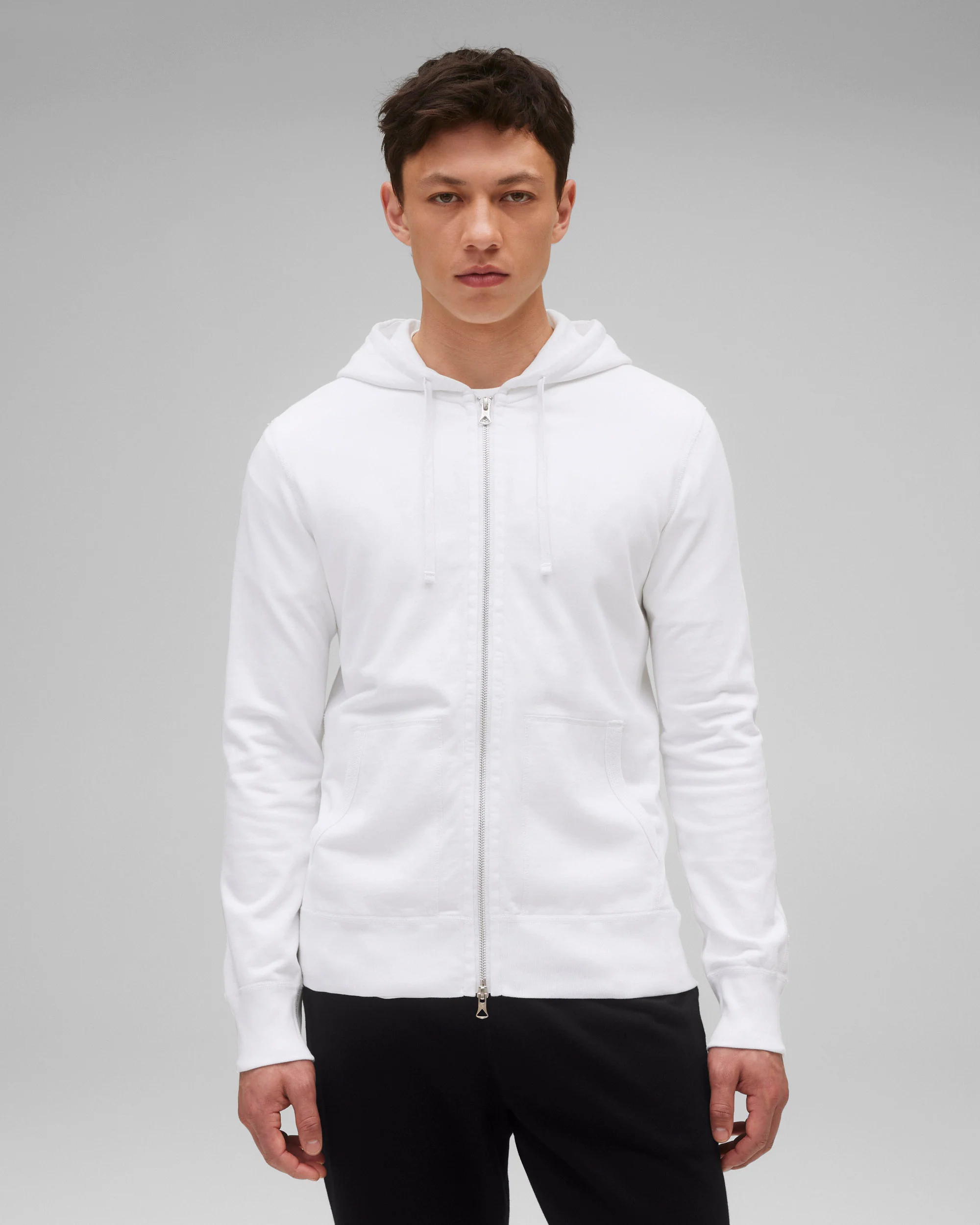 Lightweight Terry Slim Zip Hoodie - Vault