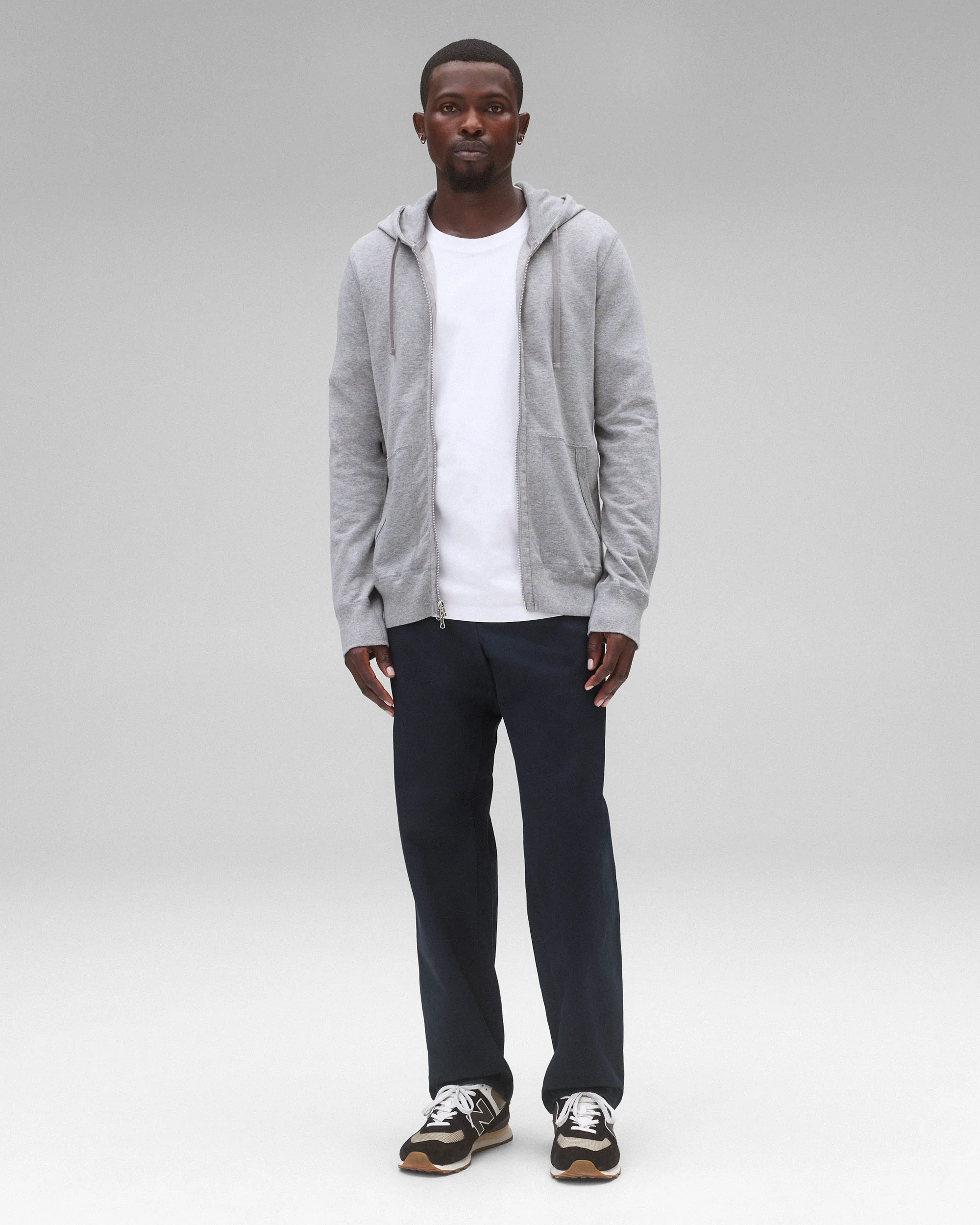 Lightweight Terry Slim Zip Hoodie - Vault