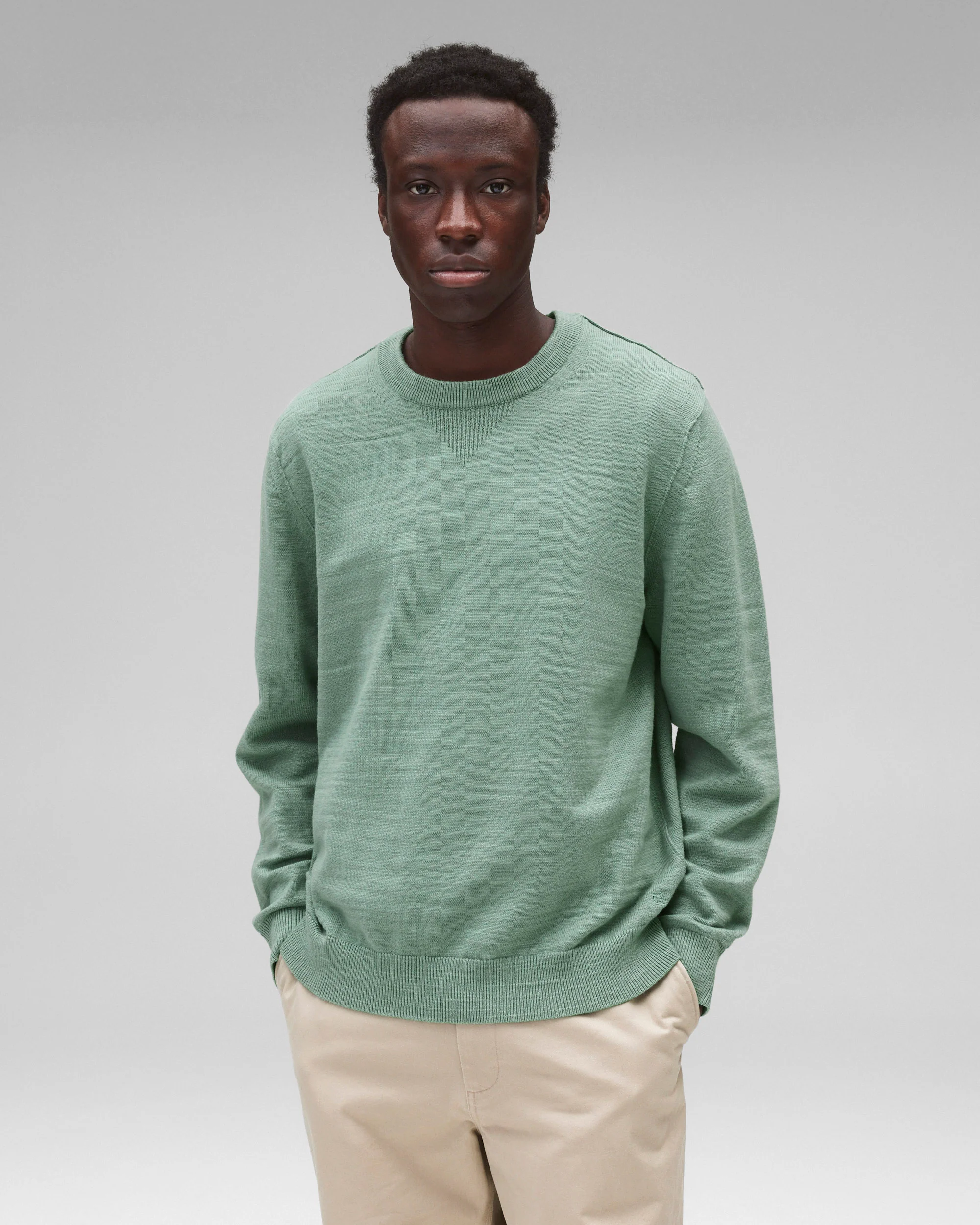 Cotton Slub Laurel Crewneck