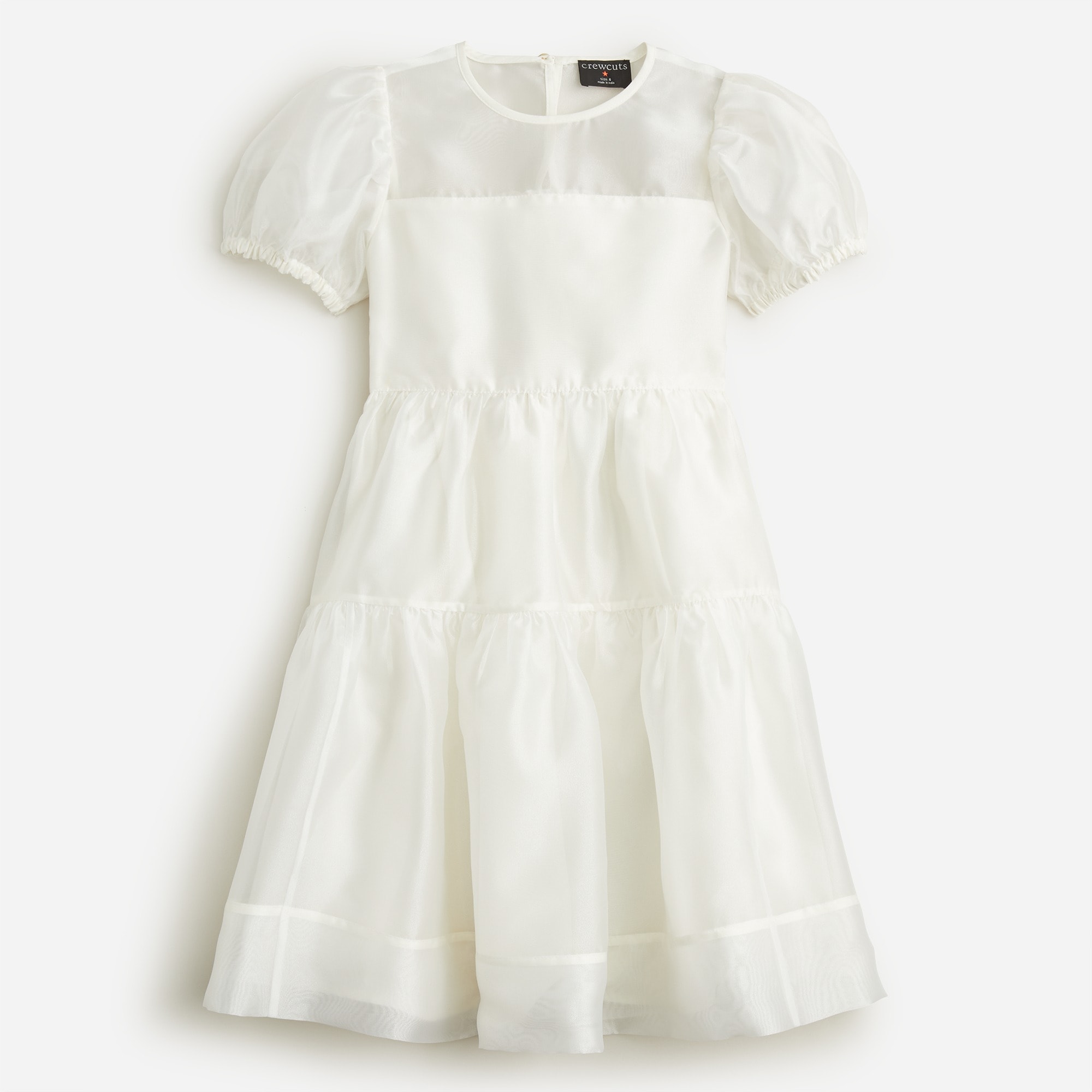 Girls' organza tiered dress