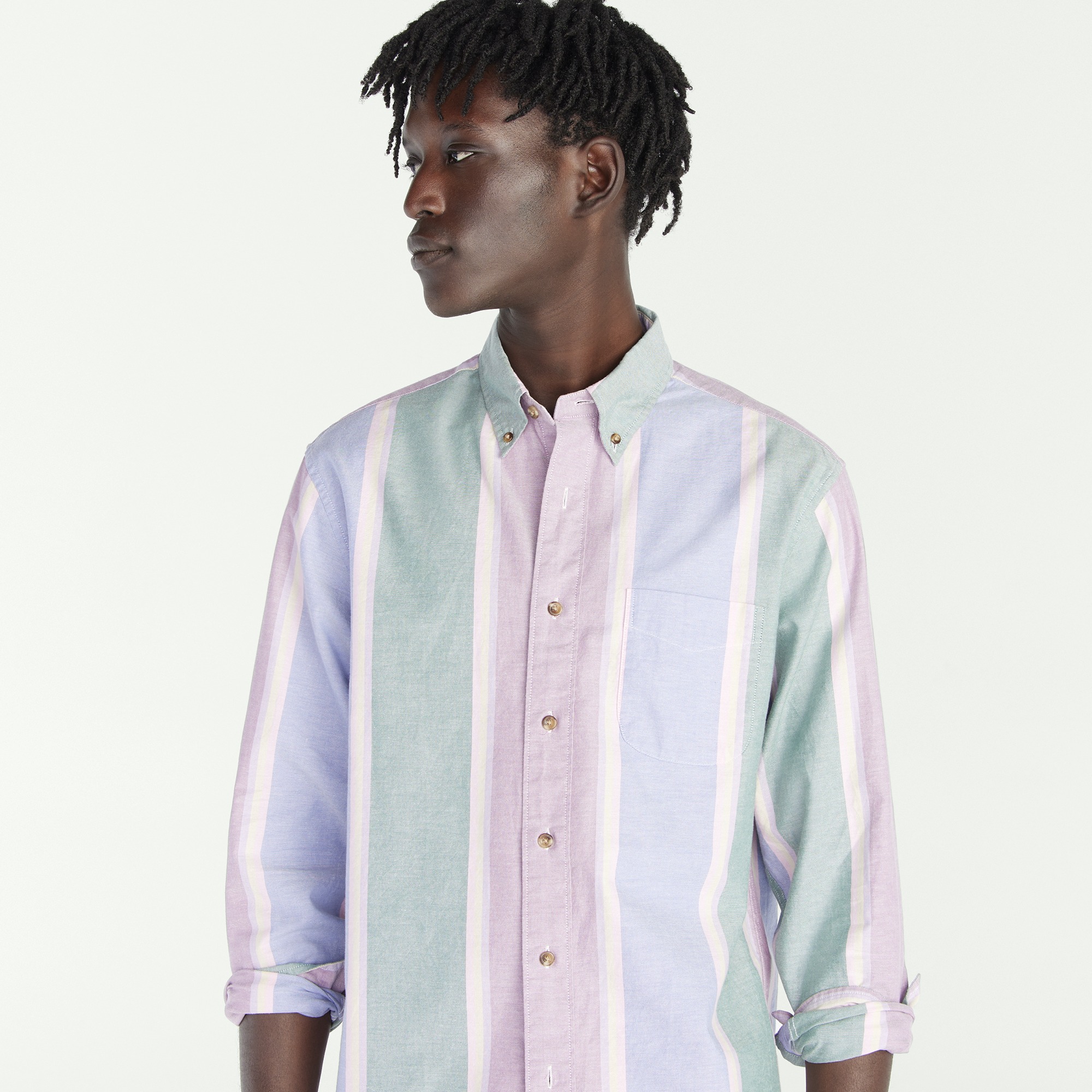 Slim Broken-in organic cotton oxford shirt
