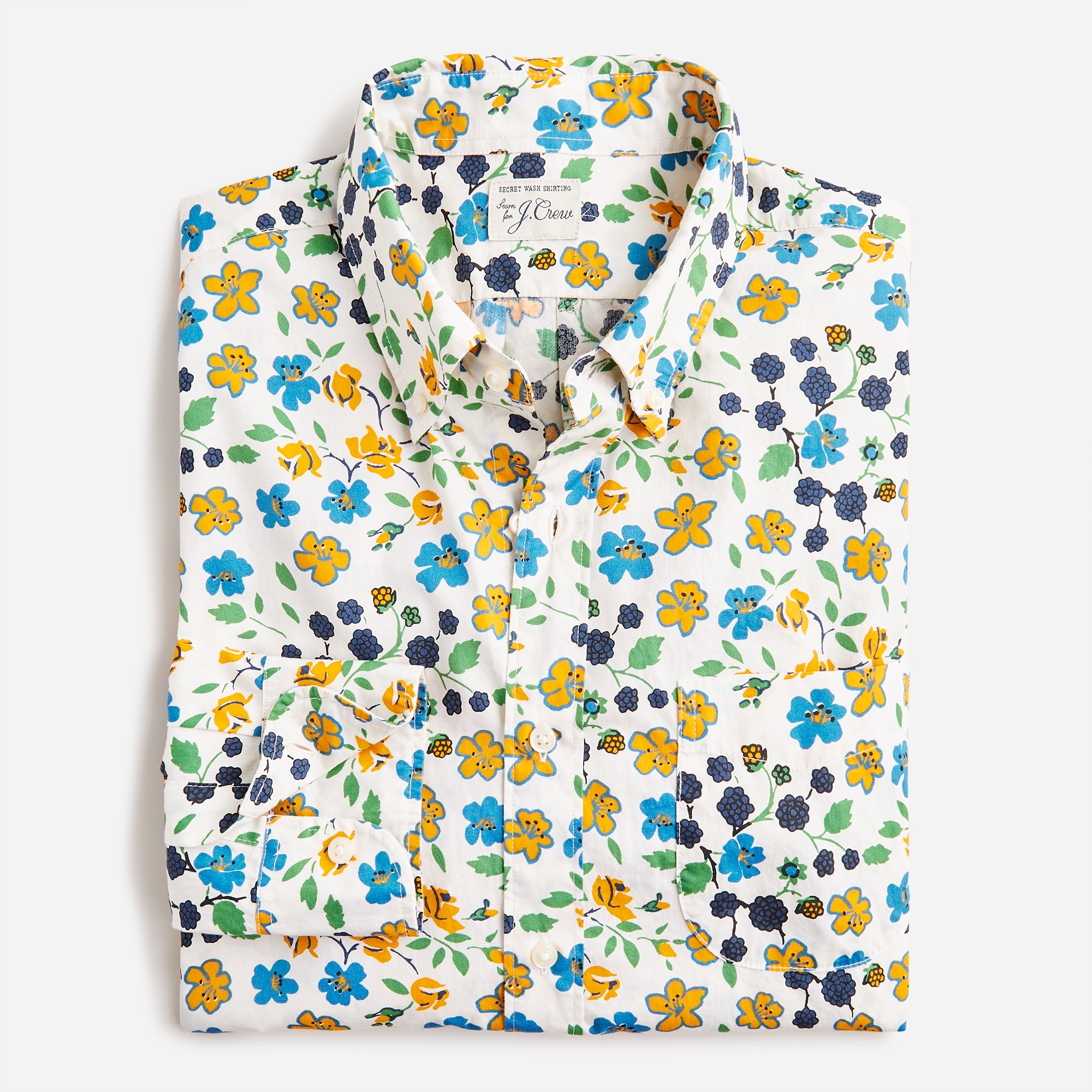 Slim Secret Wash cotton poplin shirt