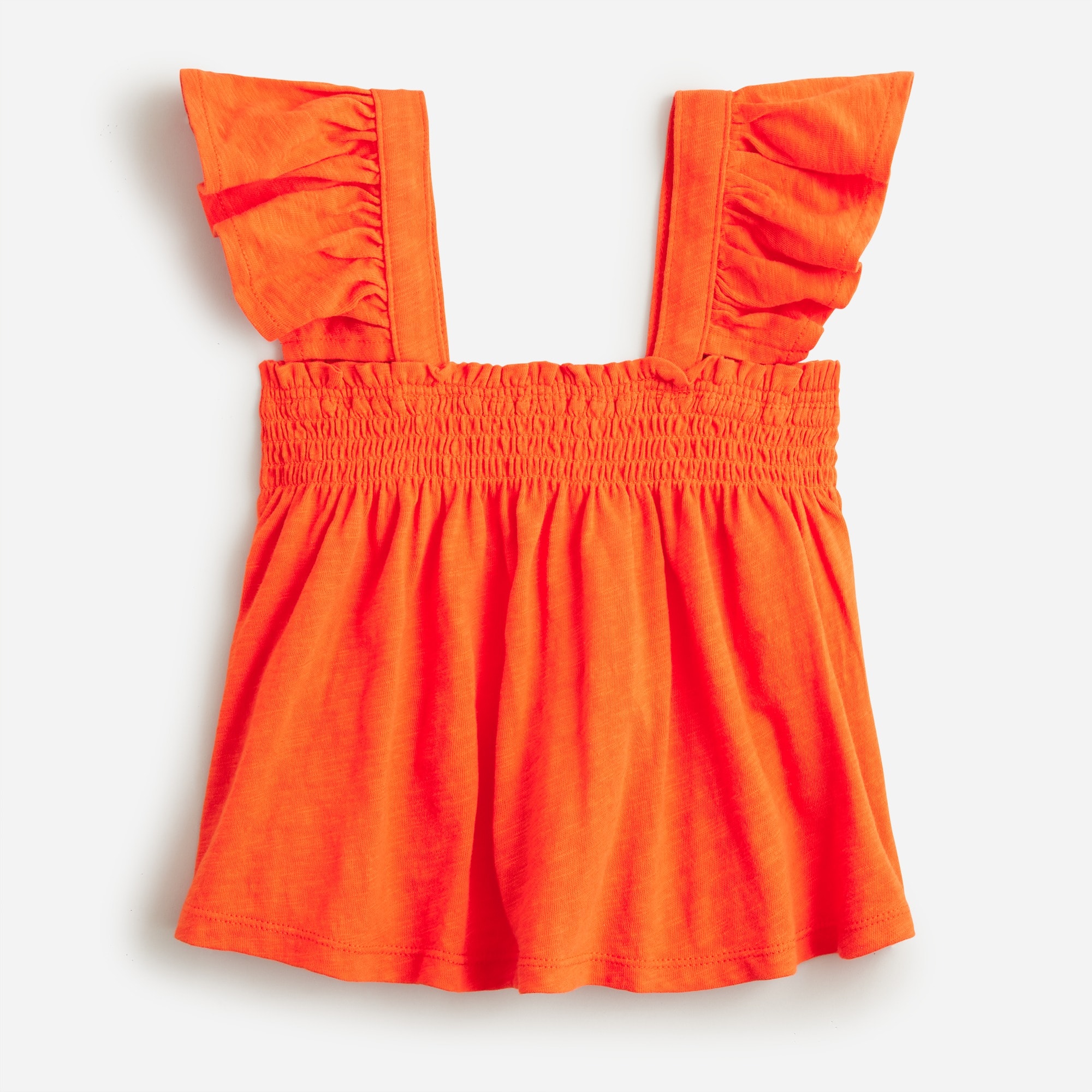 Girls' ruffle-sleeve T-shirt