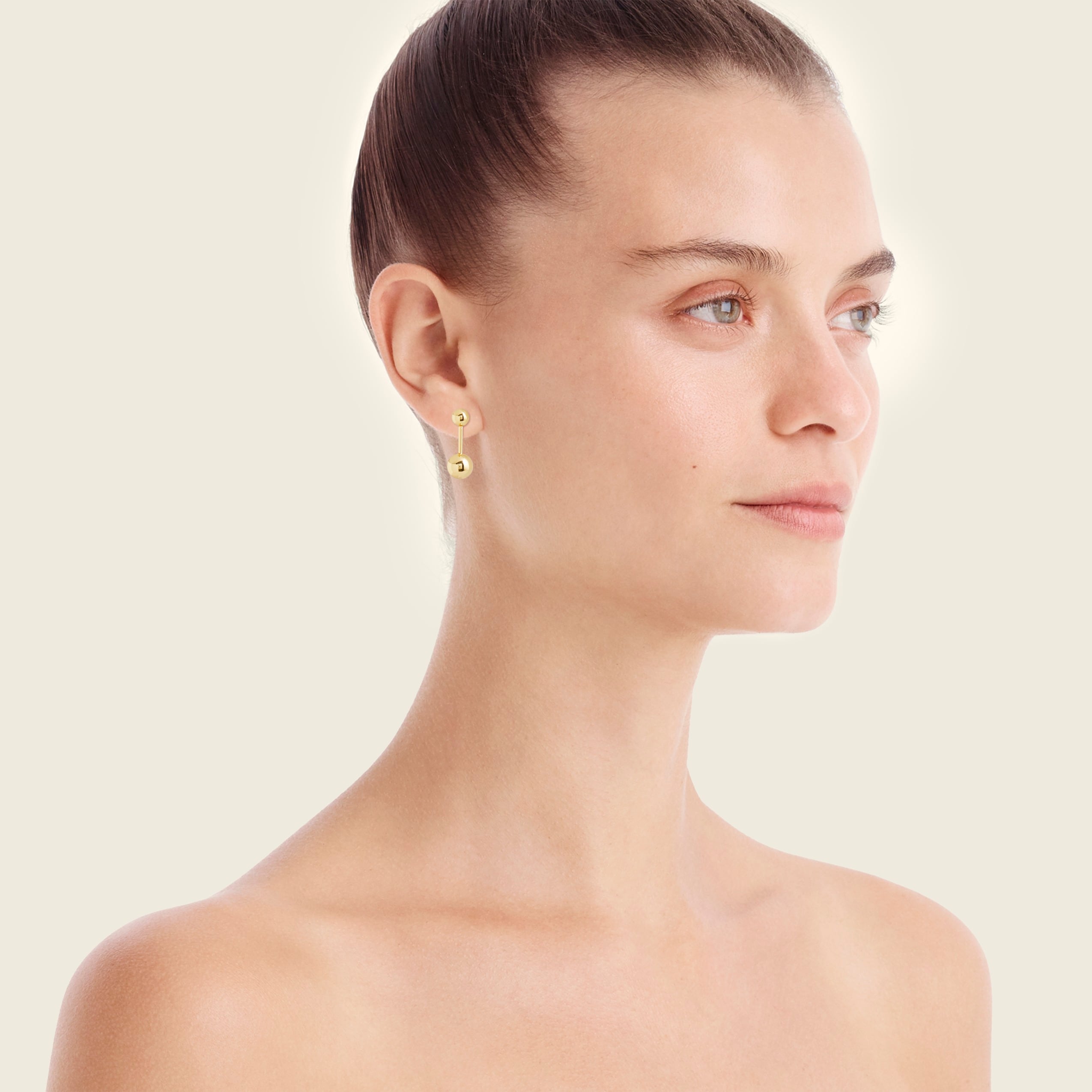 Dainty gold-plated orbit earrings