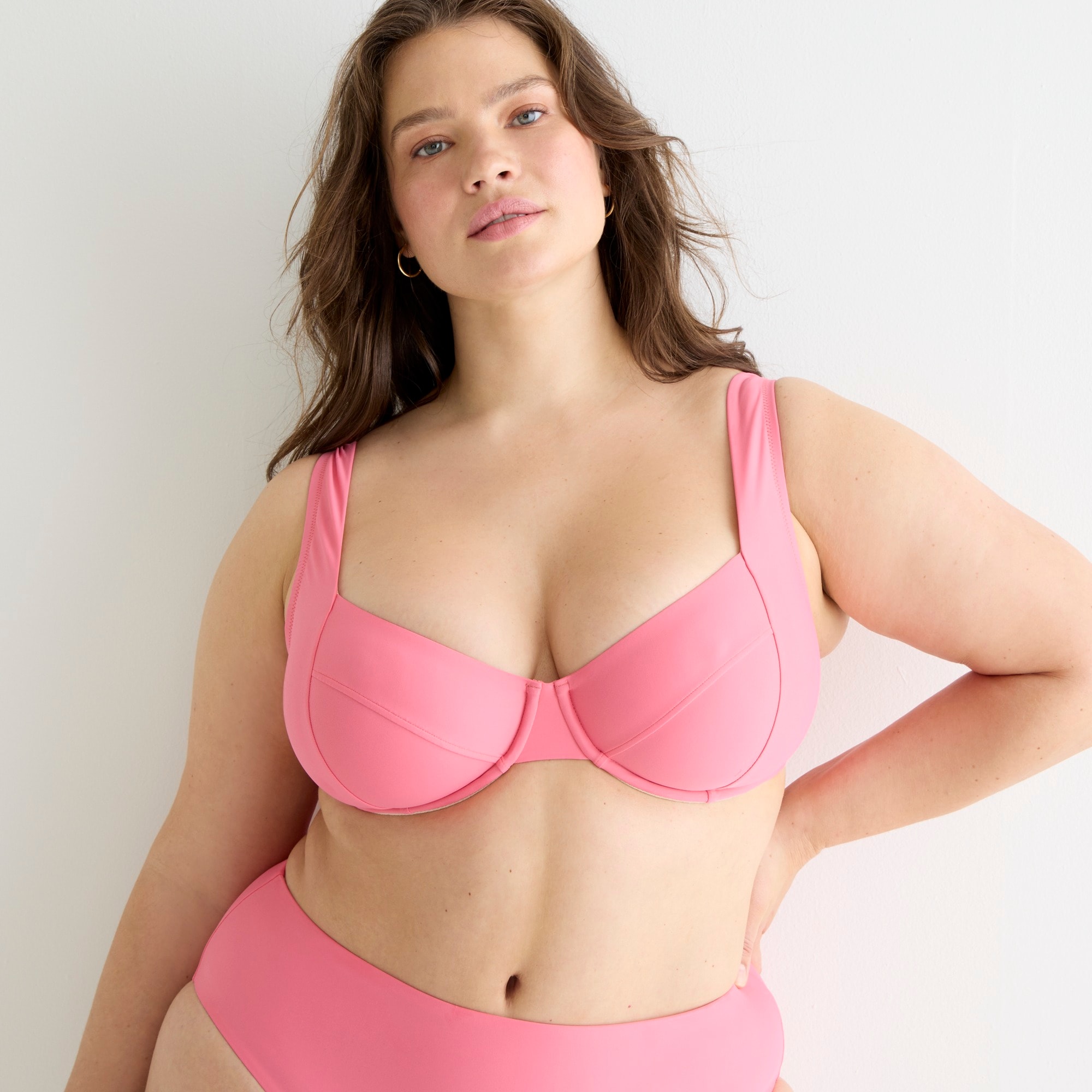 Cross-back underwire bikini top