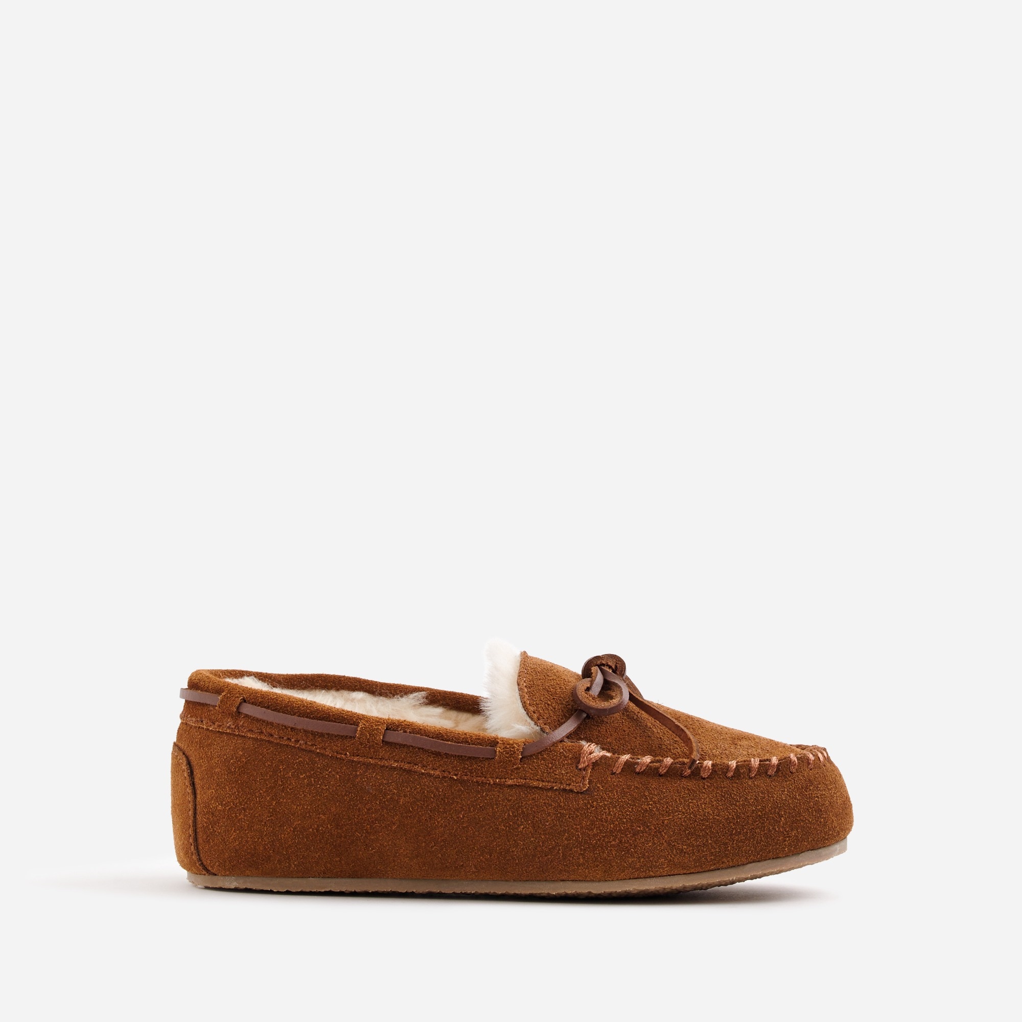 Kids' faux-shearling lodge slippers