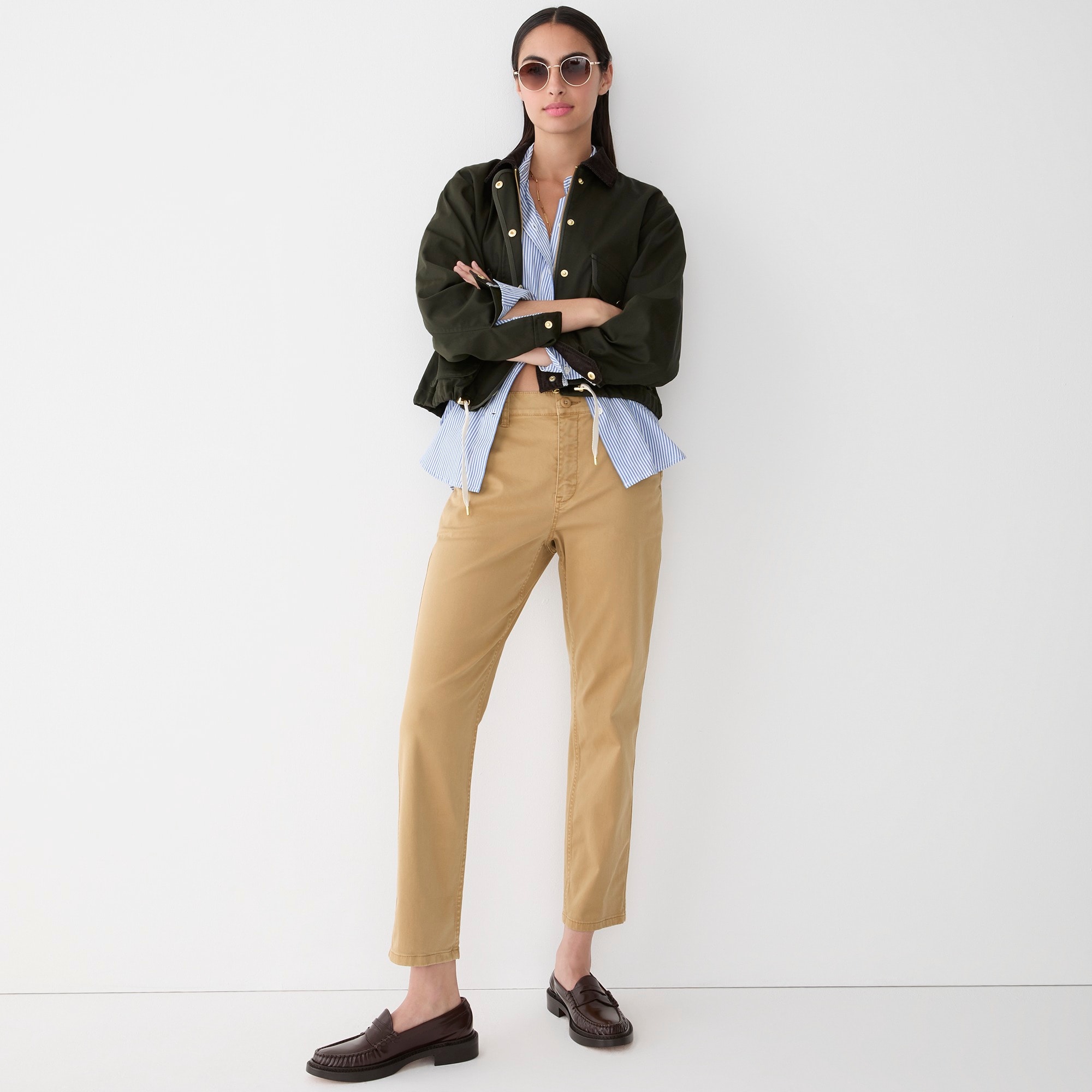 Vintage slim-straight stretch chino pant