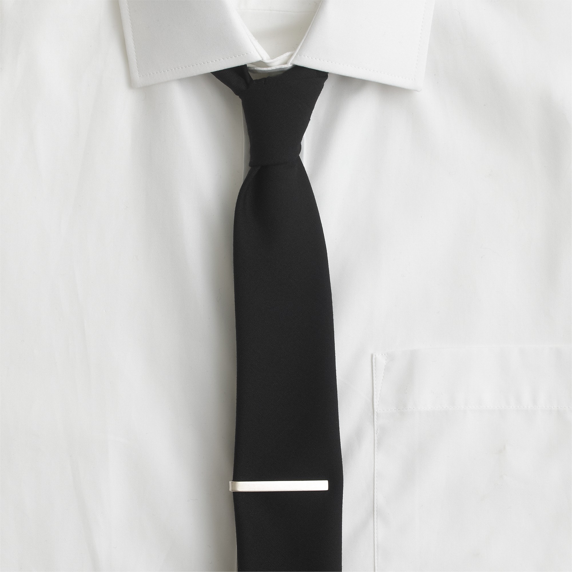 Brushed tie clip