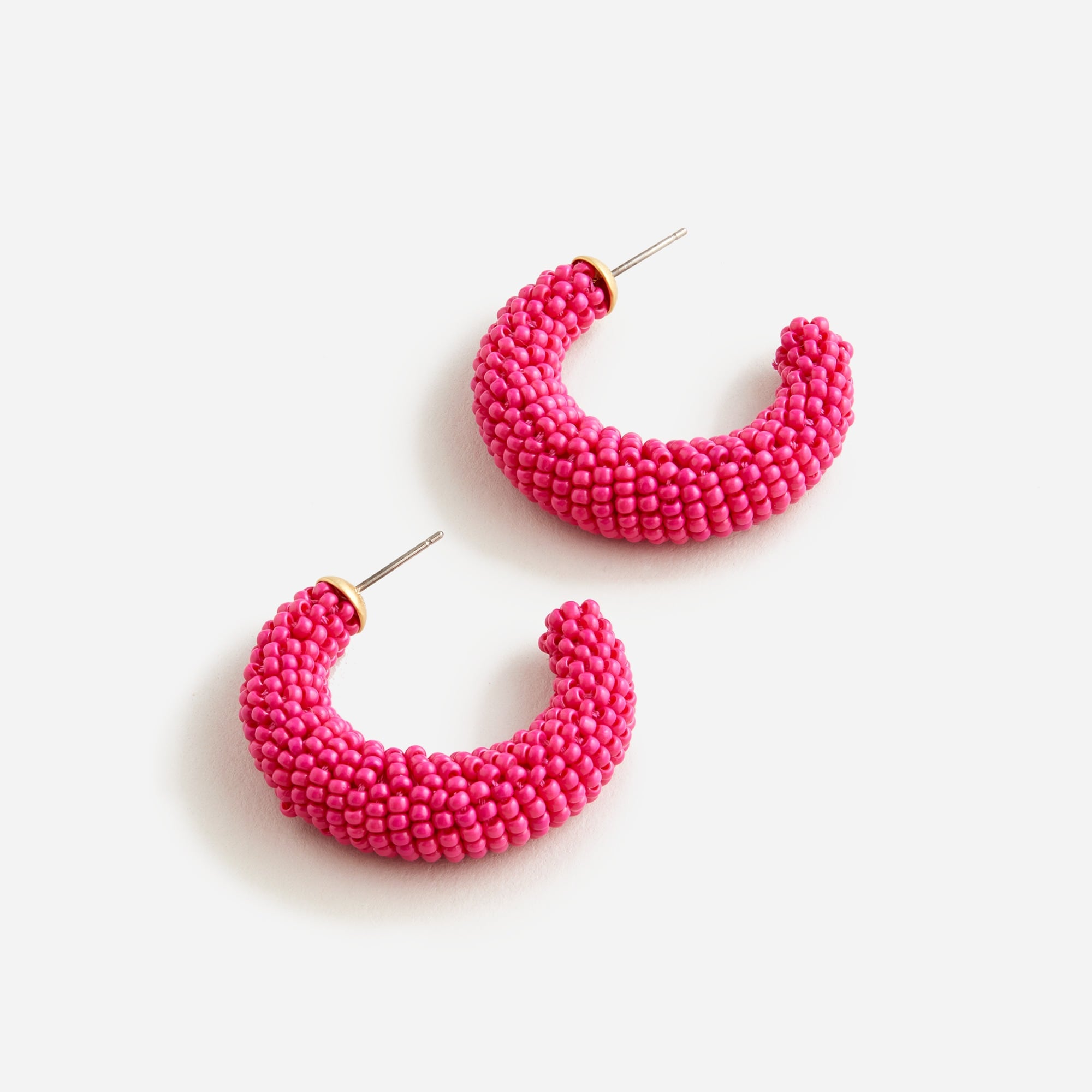 Chunky beaded hoop earrings