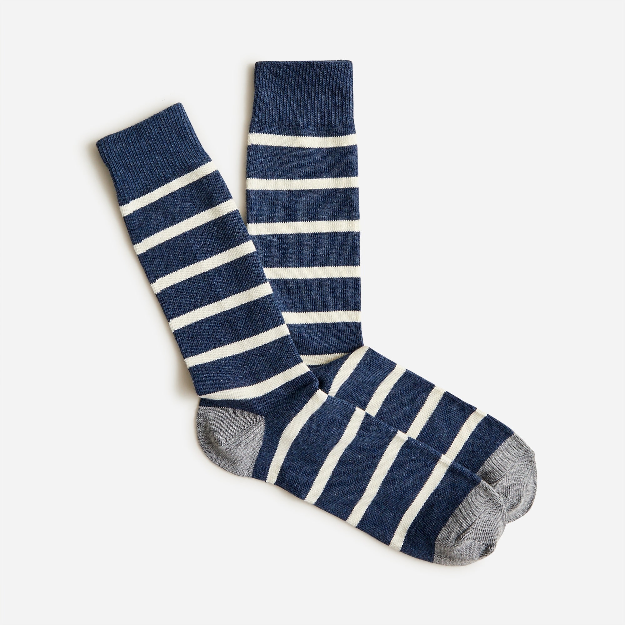 Naval-striped socks