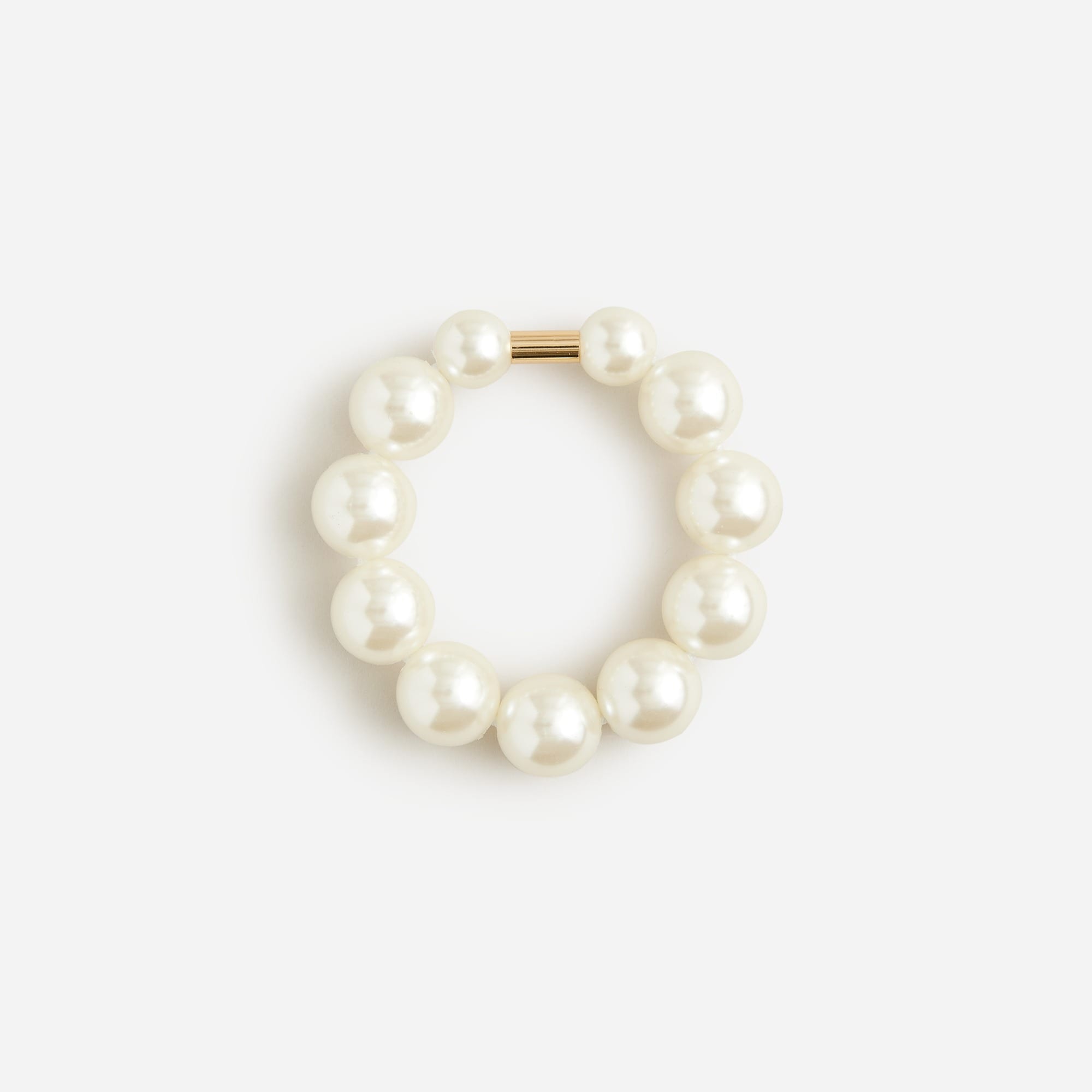 Oversized pearl hair tie