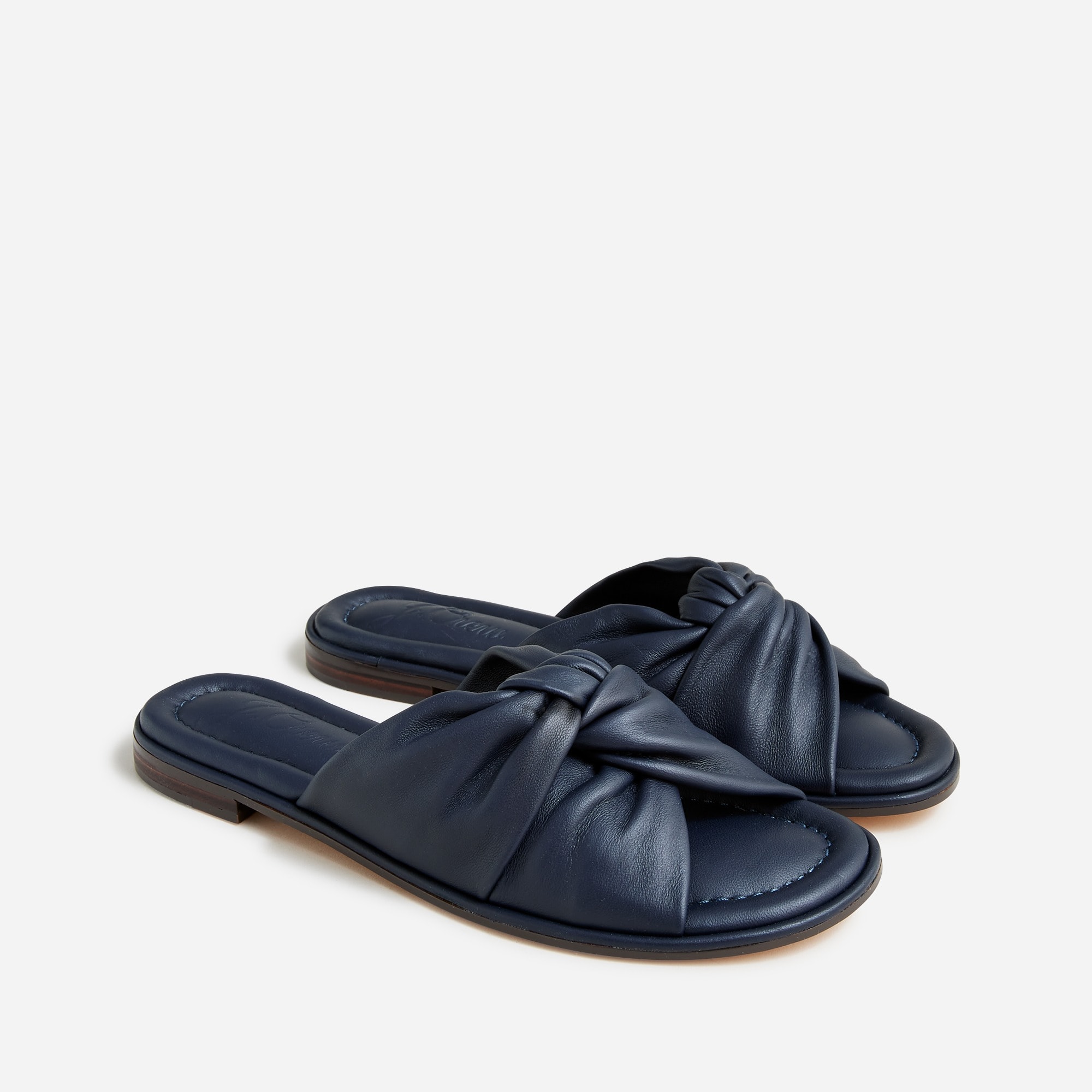 Menorca padded twist-knot sandals in leather