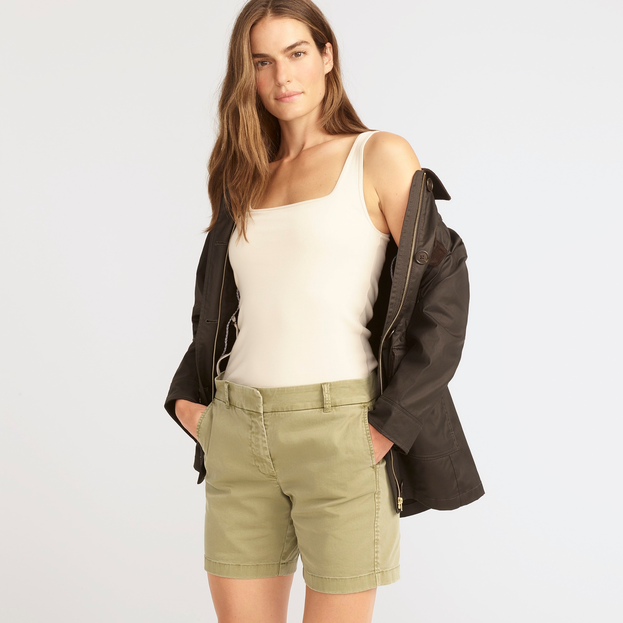 7" stretch chino short
