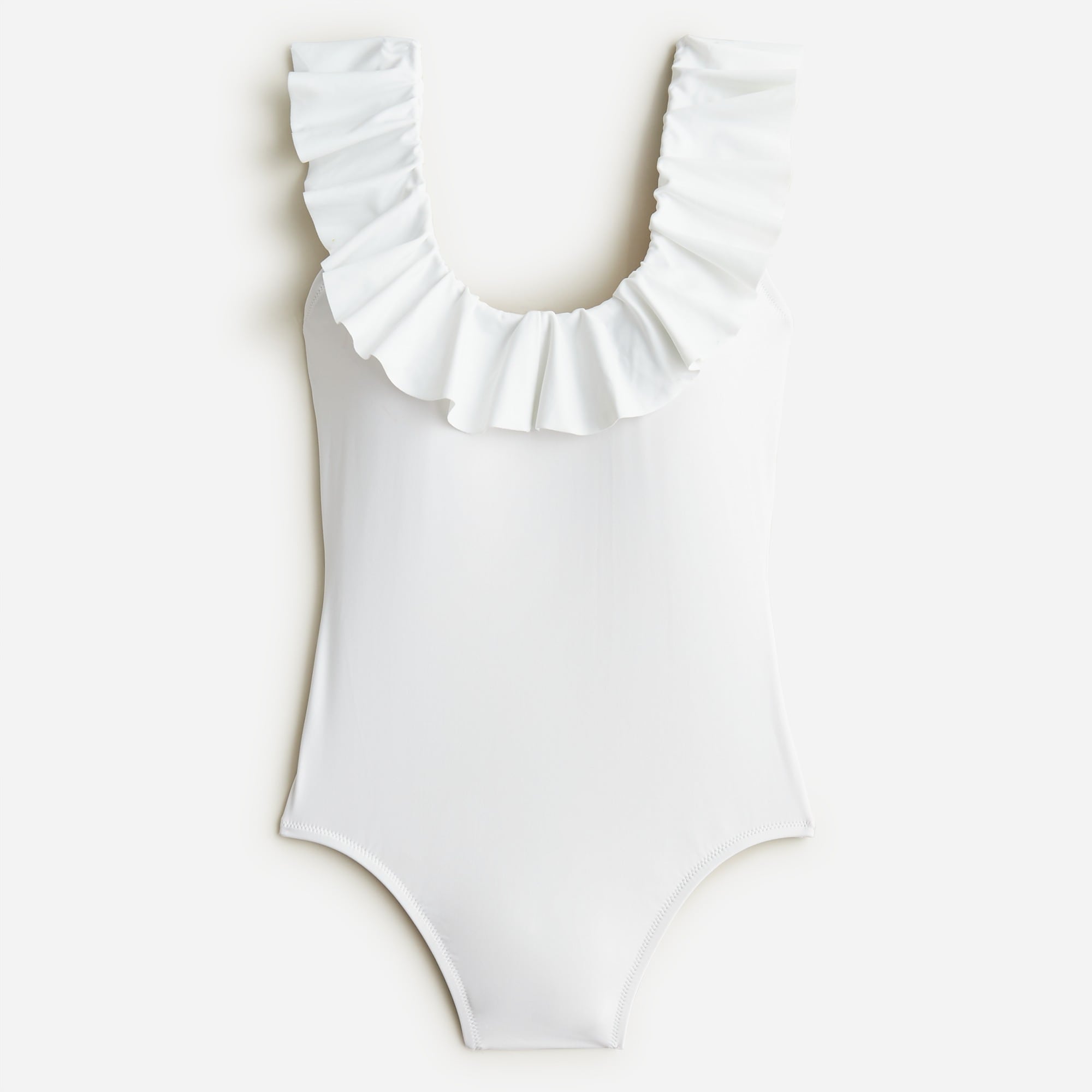 Ruffle scoopback one-piece