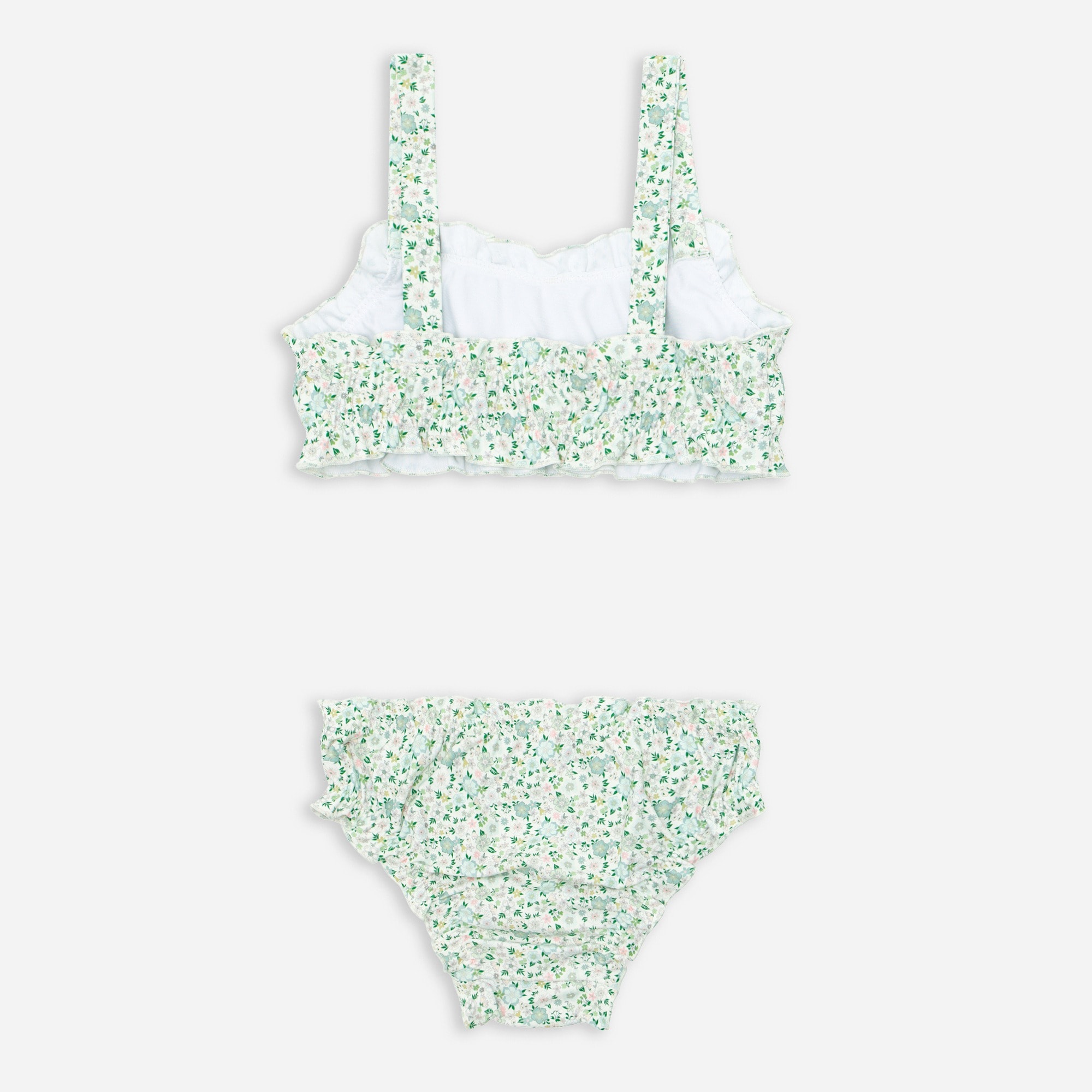 Girls' minnow ruffle-edge bikini