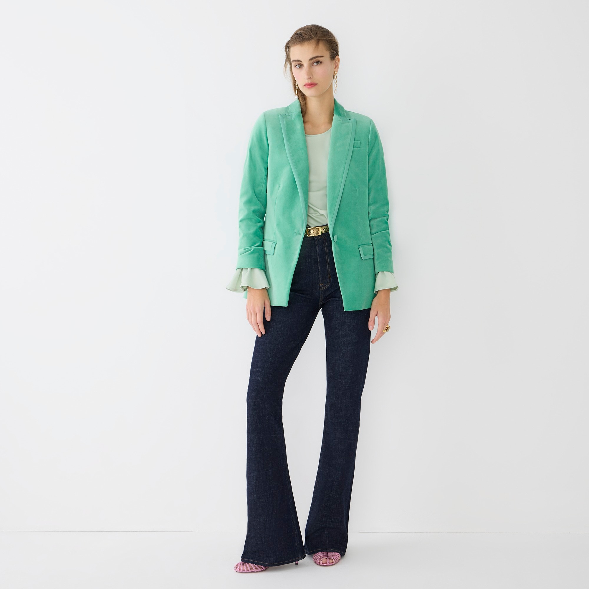 Skinny flare jean in Rinse wash