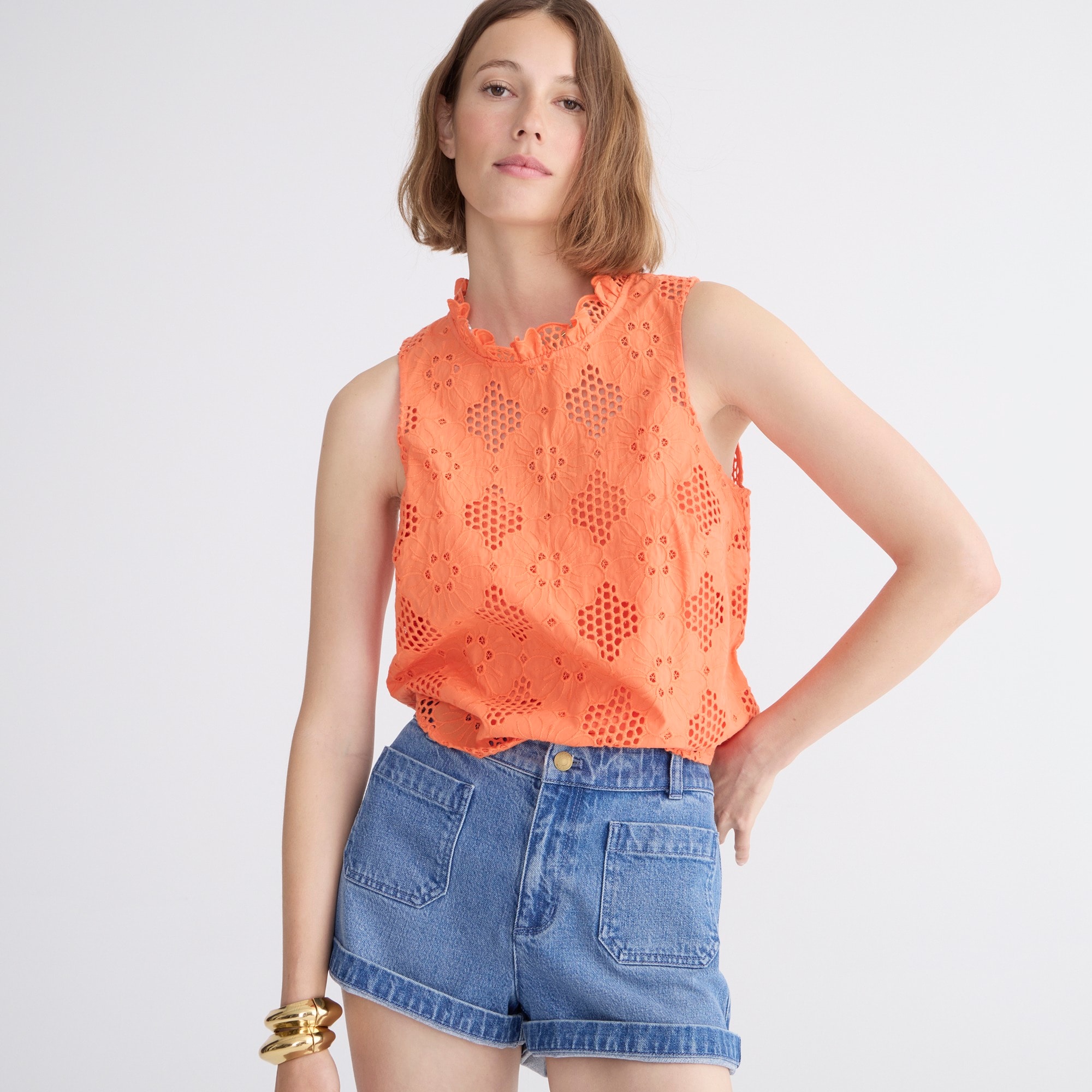 Fleur top in eyelet