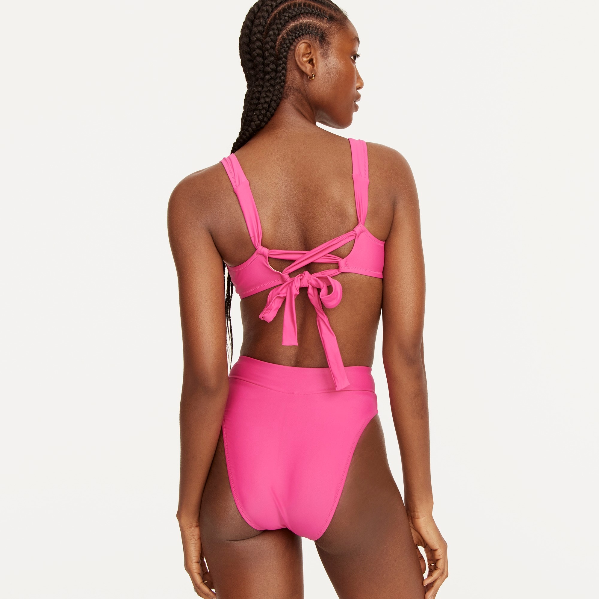 Cross-back underwire bikini top