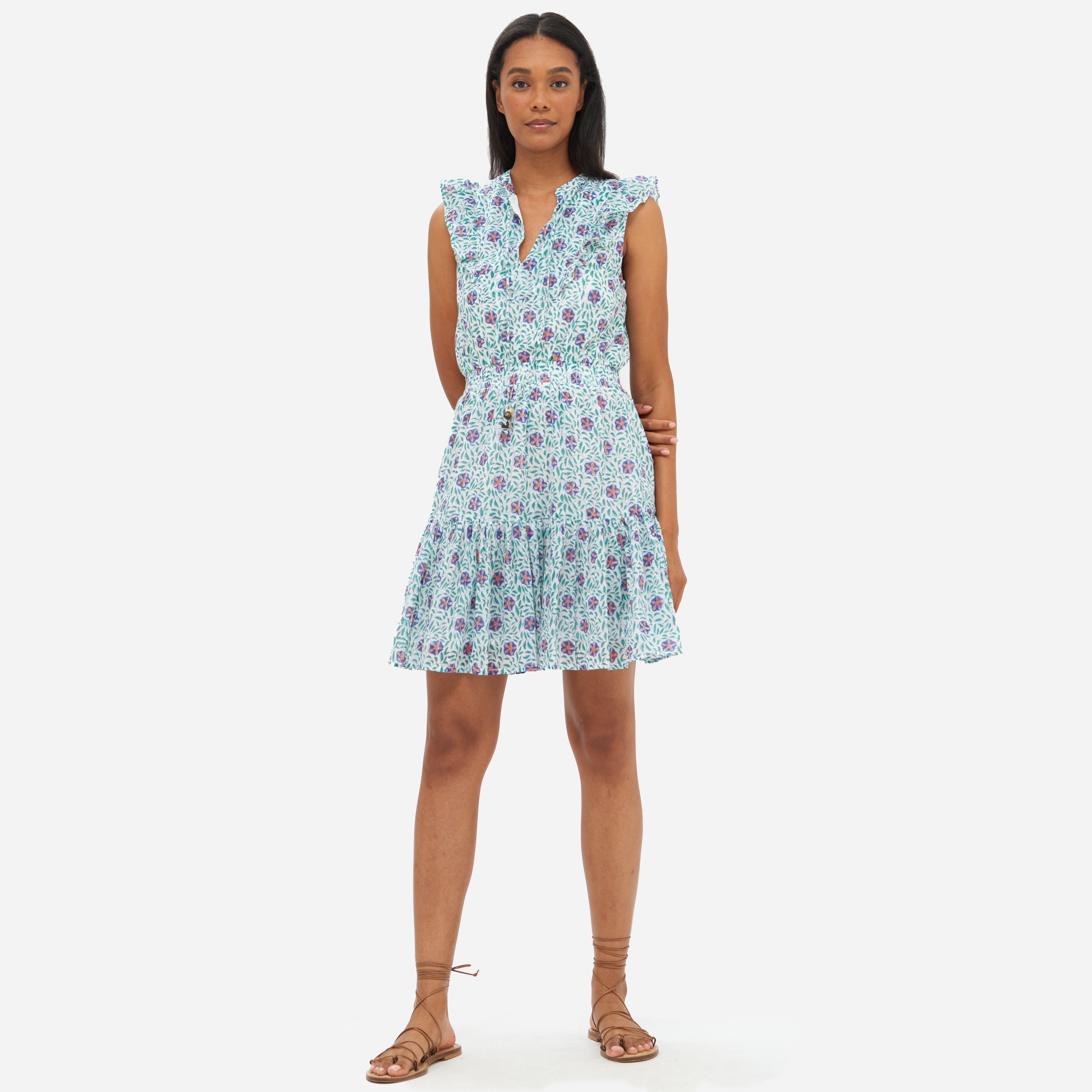 OLIPHANT™ sleeveless smocked-waist short