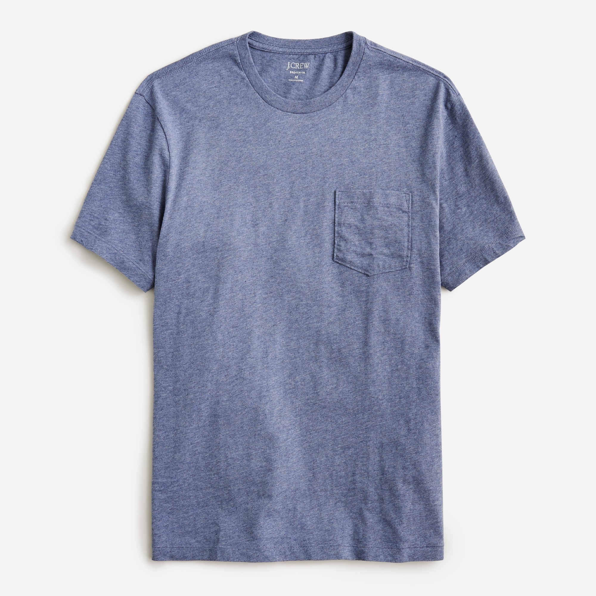 Broken-in short-sleeve pocket T-shirt