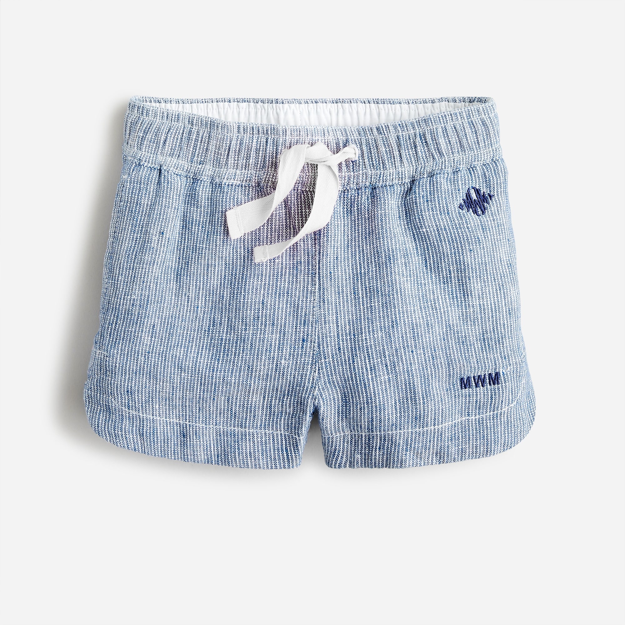 Girls' fishtail-hem short in linen