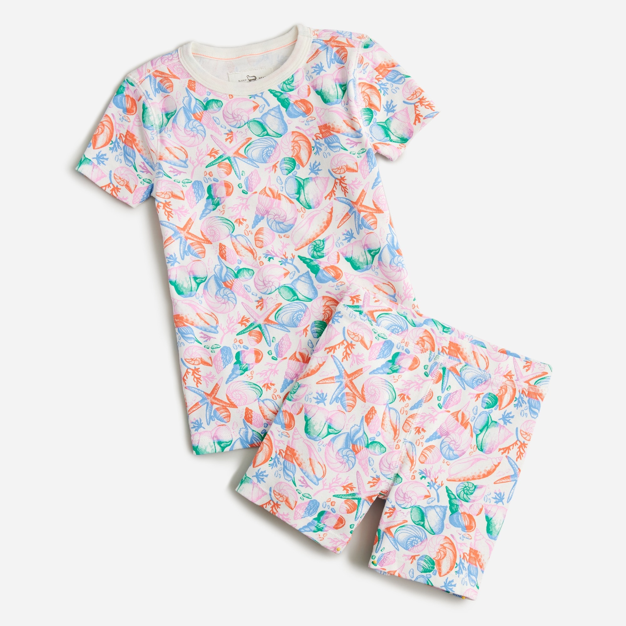 Kids' short-sleeve printed pajama set