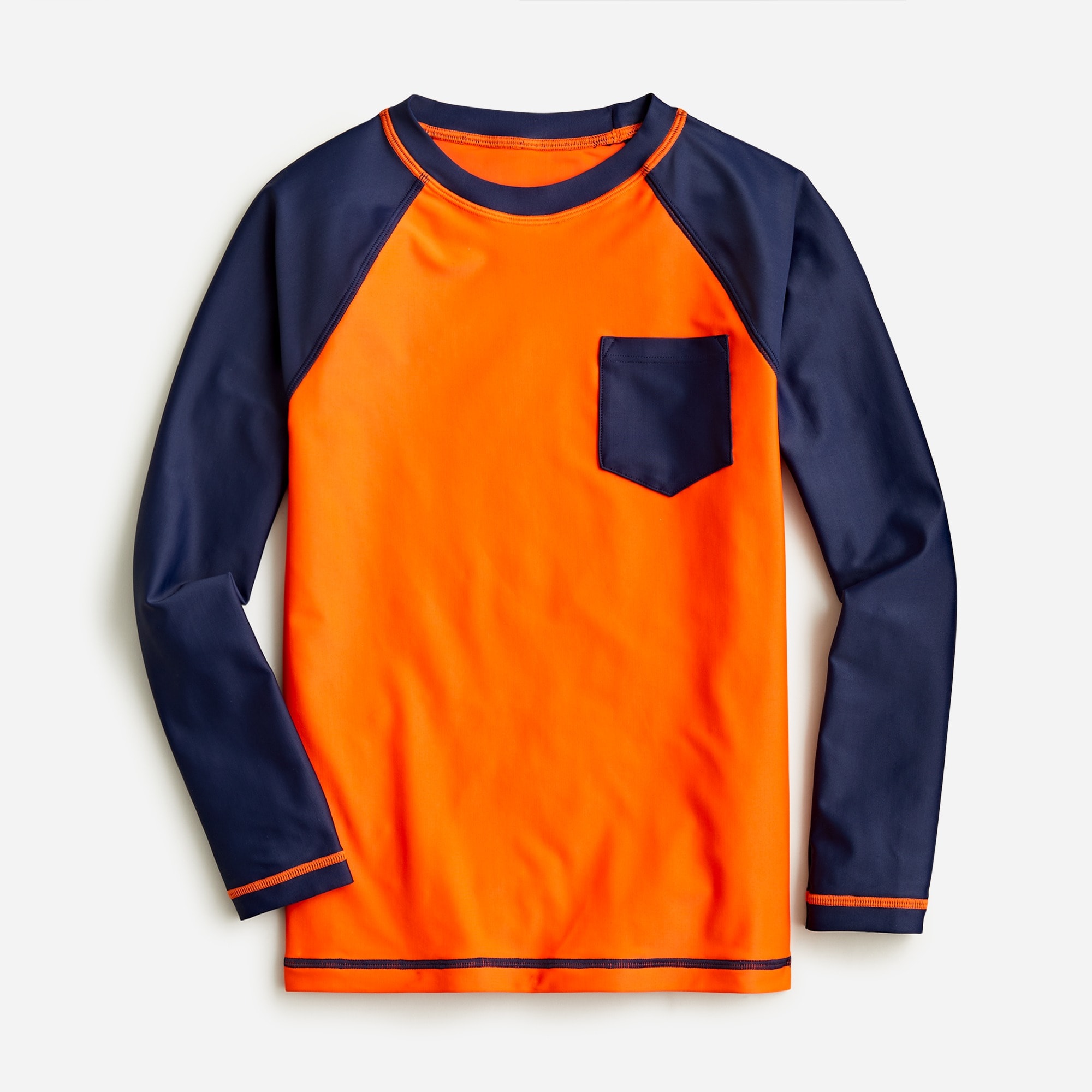 Boys' colorblock rash guard with UPF 50+