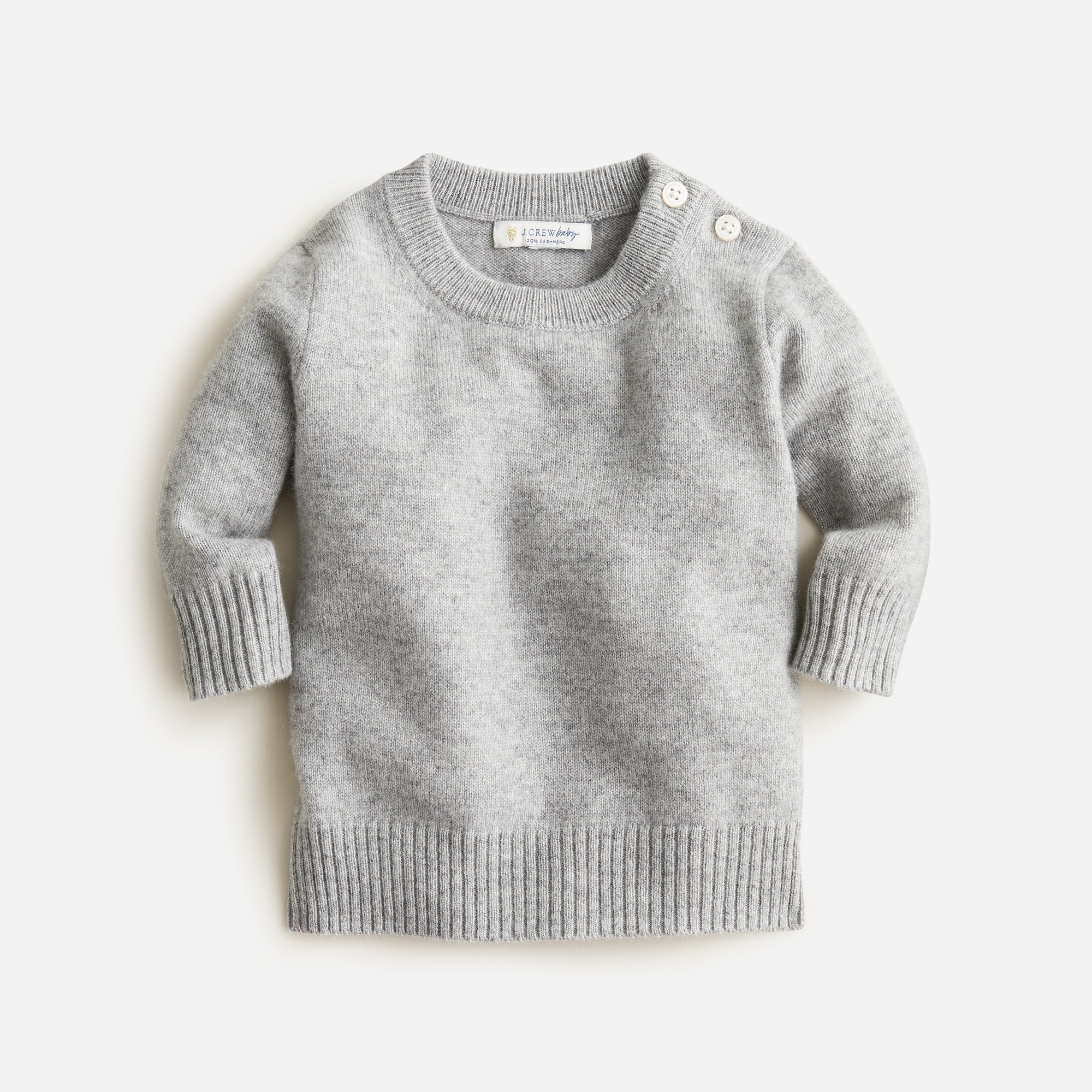Limited-edition baby cashmere button-detail crewneck sweater
