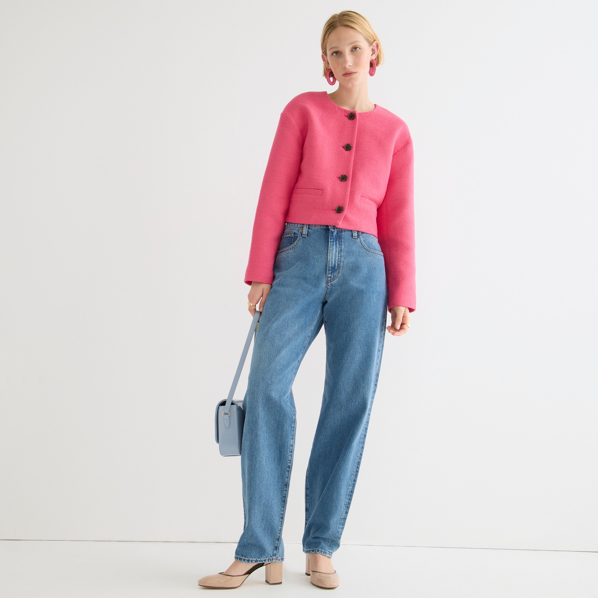 Slouchy-straight dad jean in Blue Reef wash