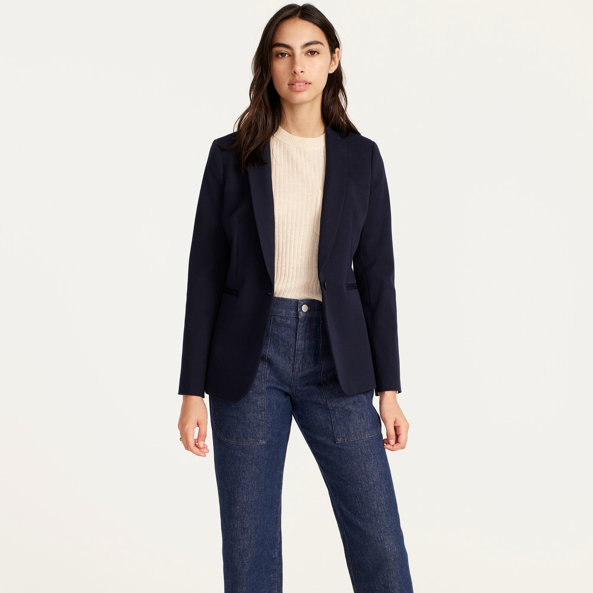 Parke blazer in bi-stretch cotton