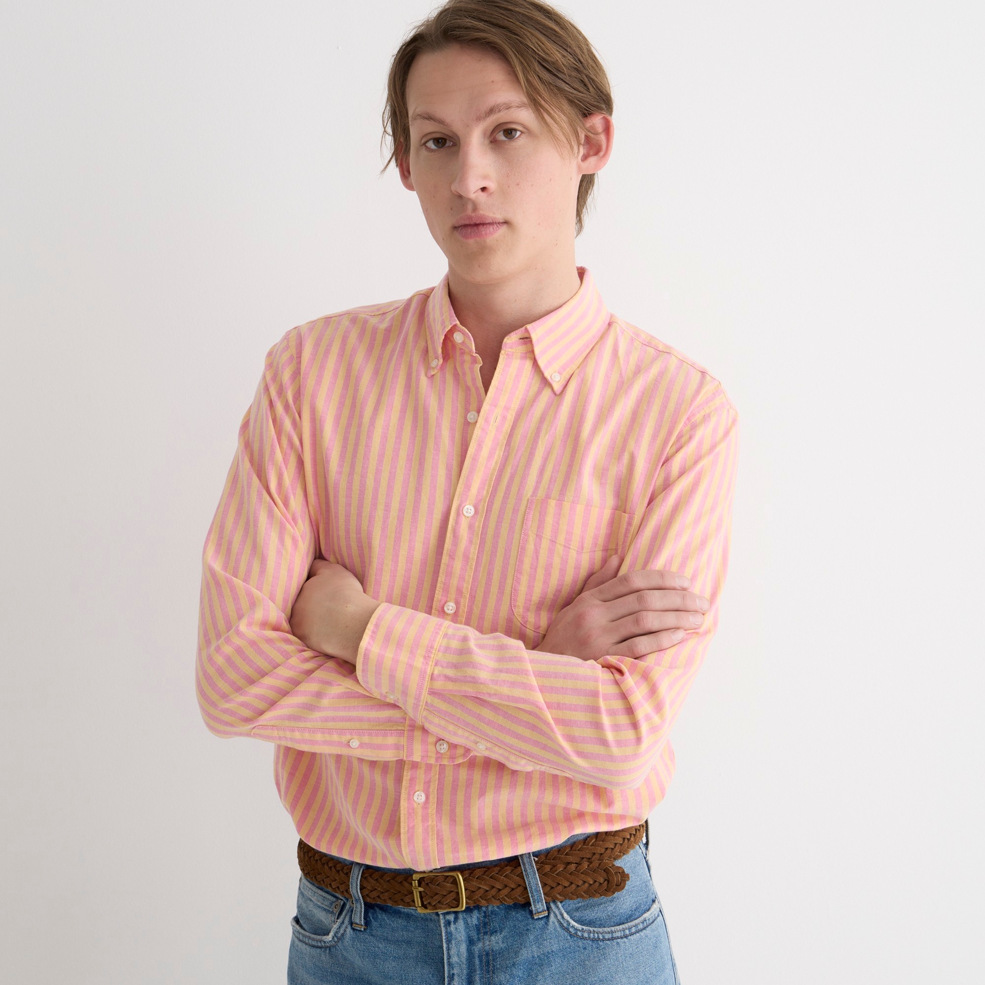 Broken-in organic cotton oxford shirt