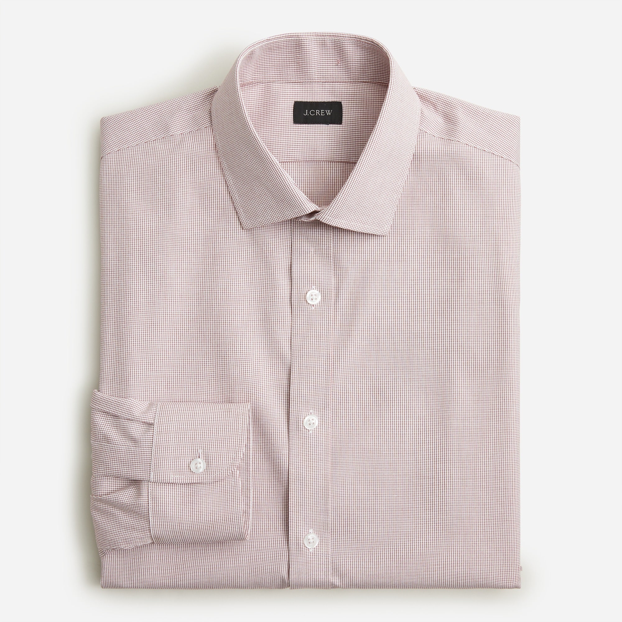 Bowery wrinkle-free stretch cotton shirt with spread collar