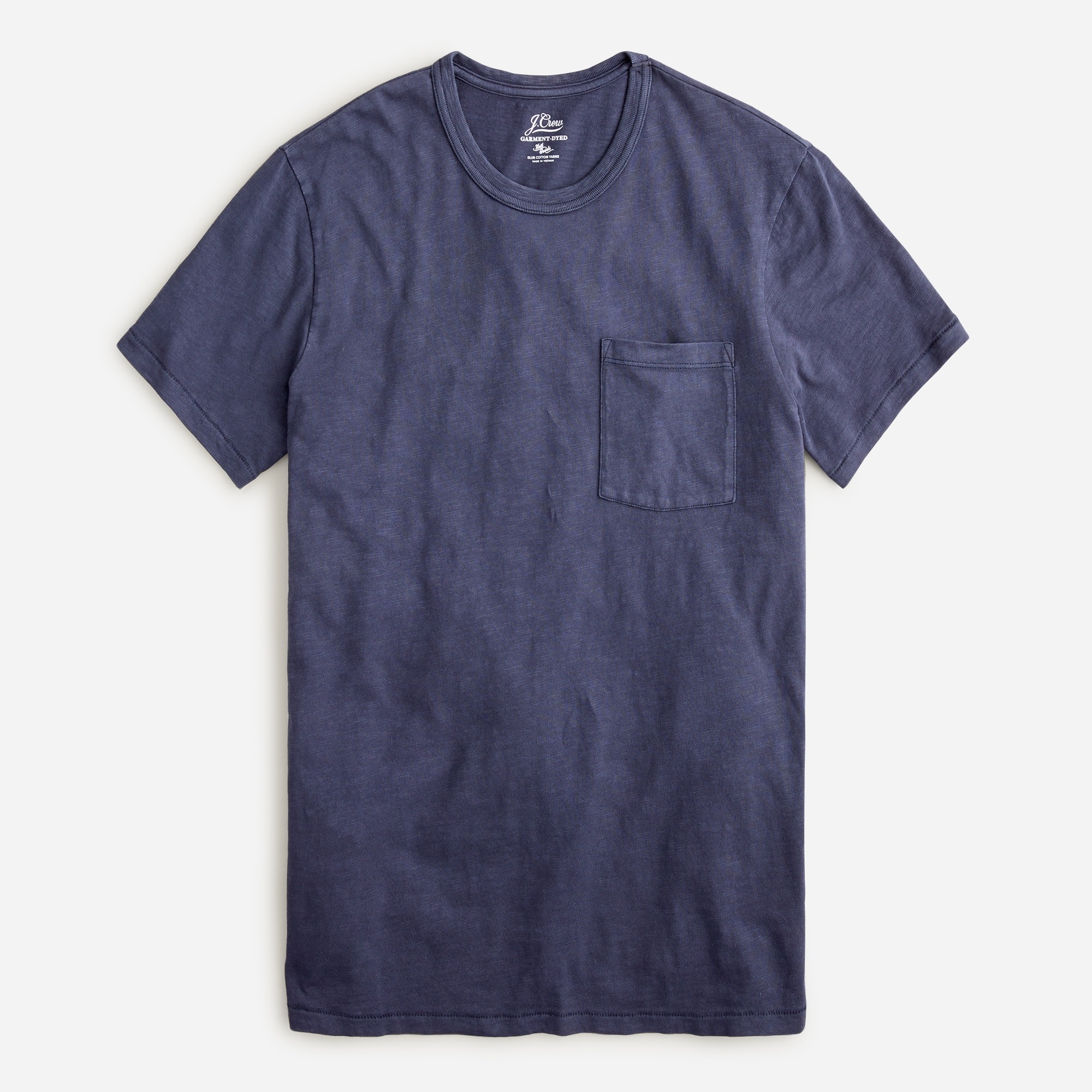 Garment-dyed slub cotton crewneck T-shirt