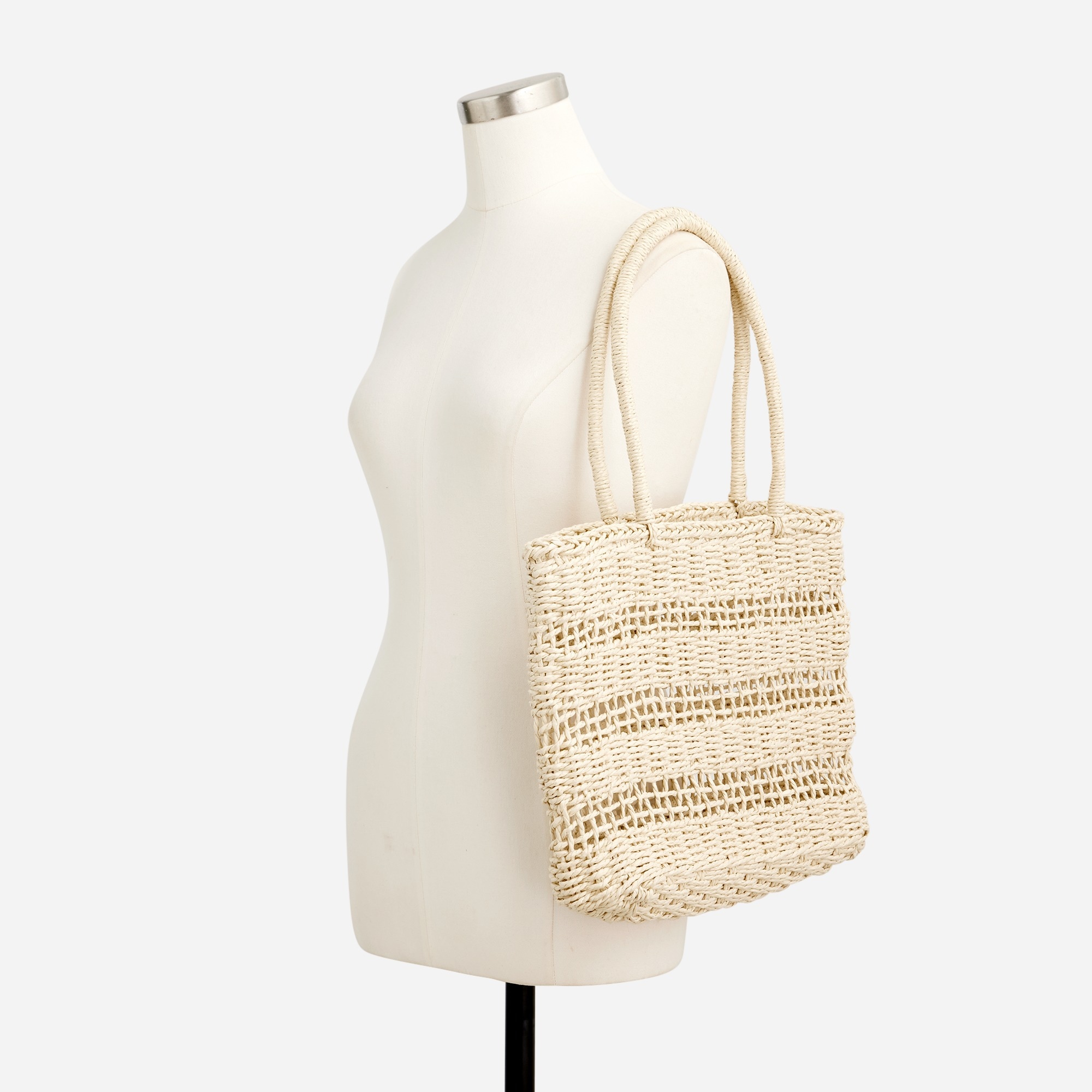 Marseille tote in open-weave straw