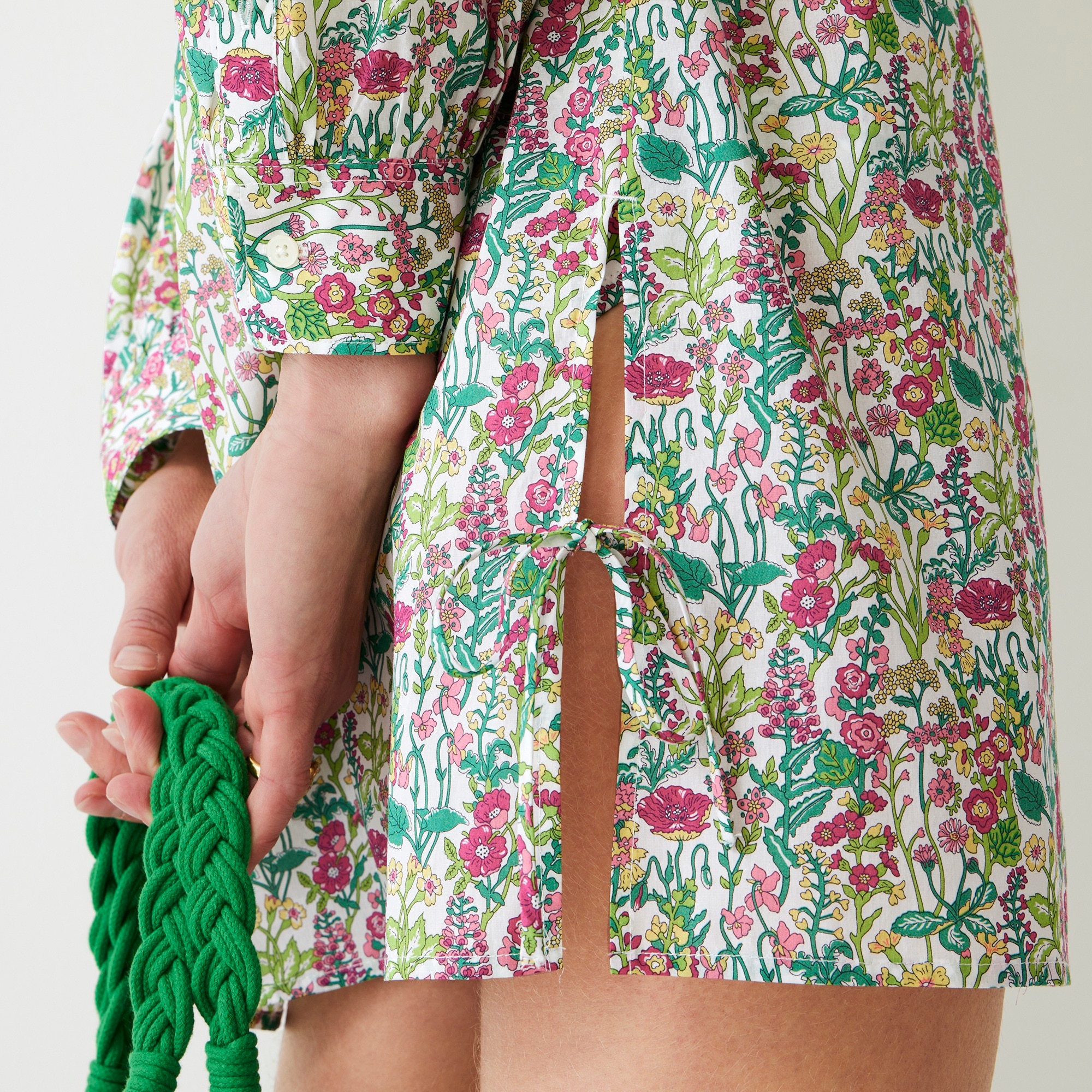 Tunic cover-up with side ties in Liberty® fabric