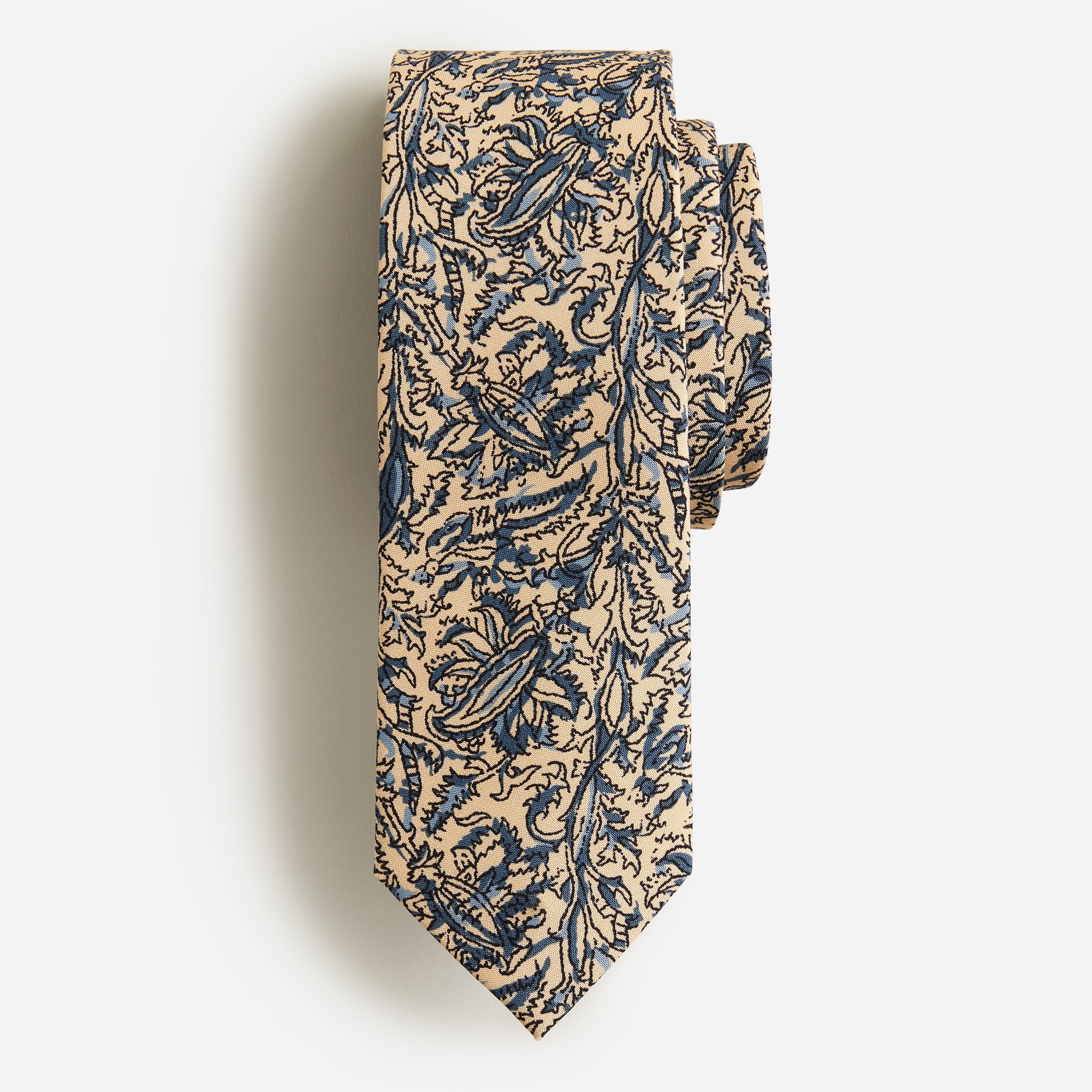 Silk tie in block print