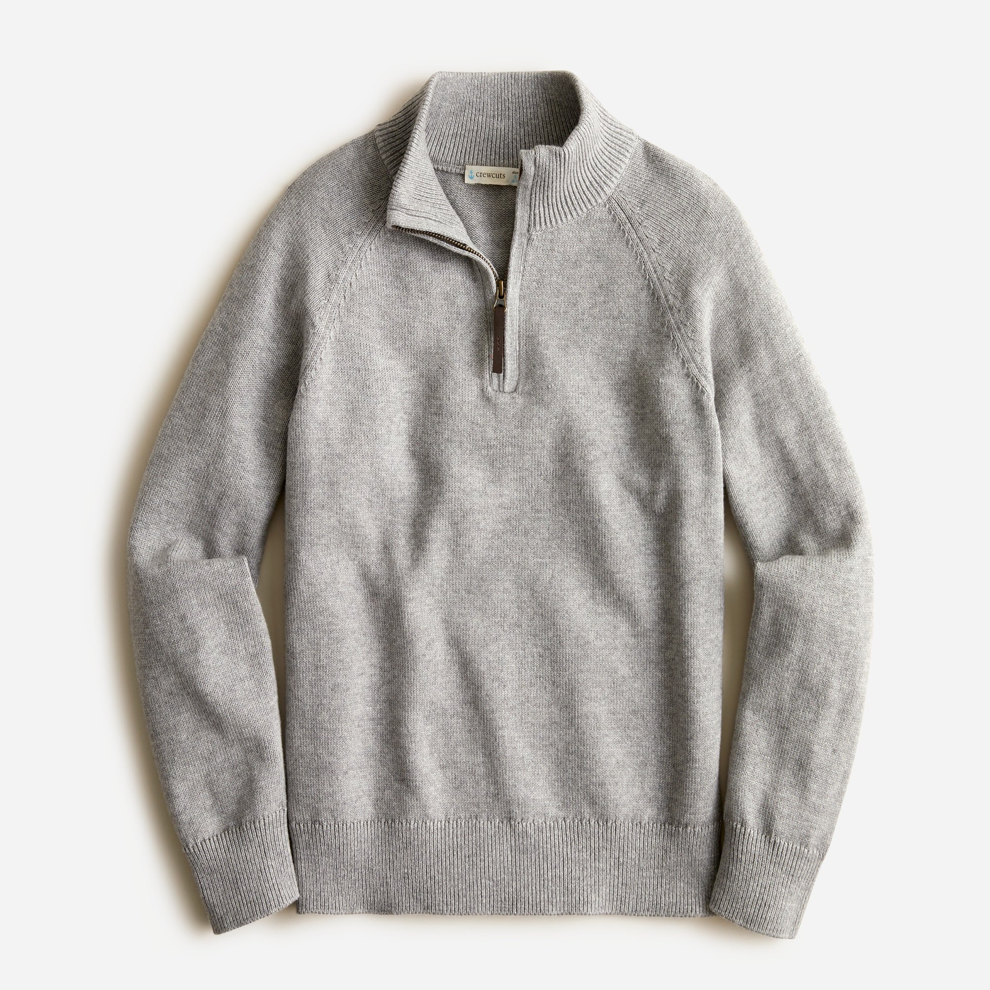 Kids' cotton-cashmere half-zip sweater